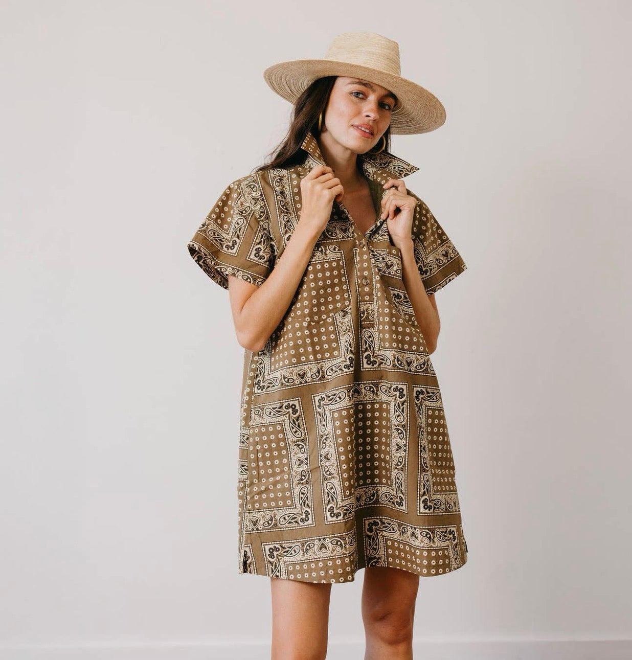Olive Bandana Getaway Dress