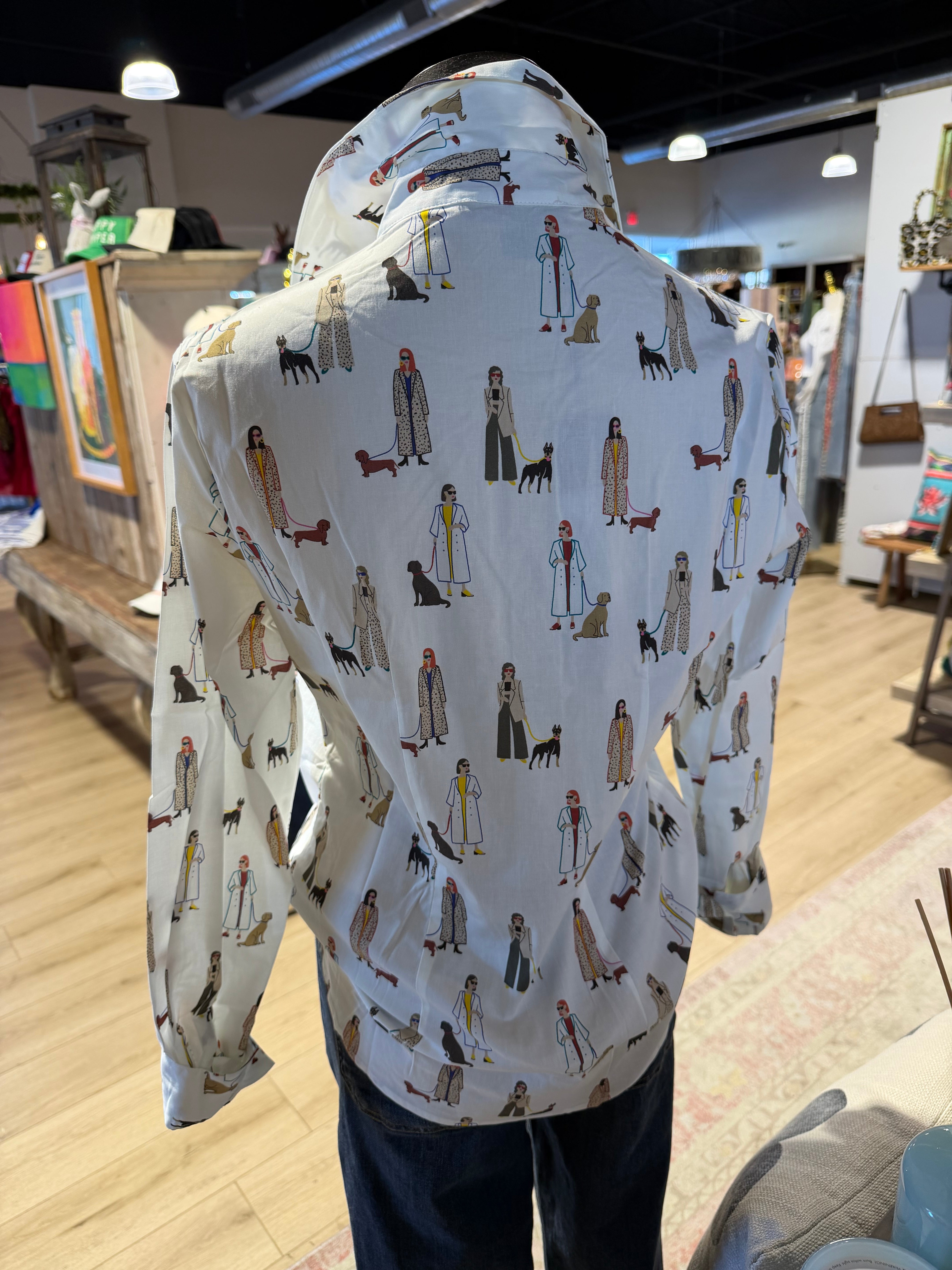 Lady and Her Dog Blouse