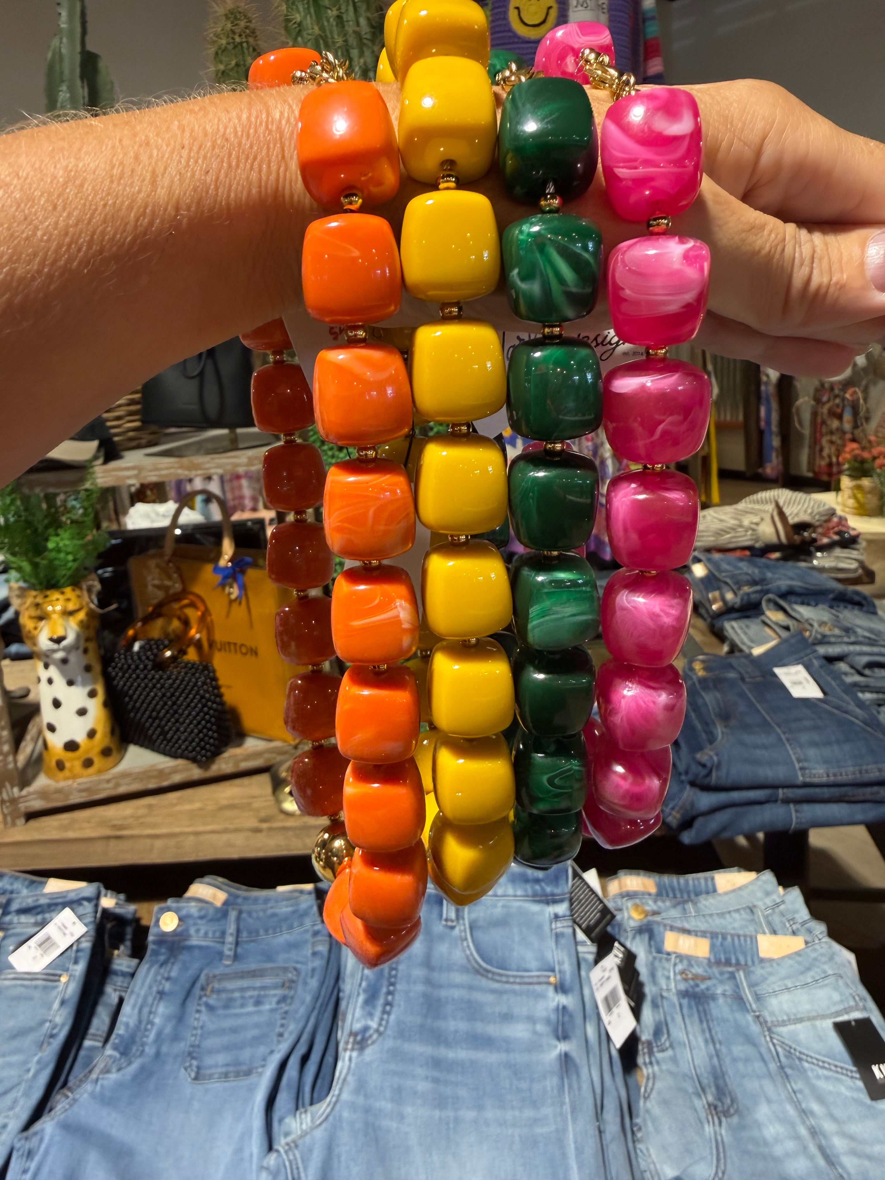 Square Bead Necklace