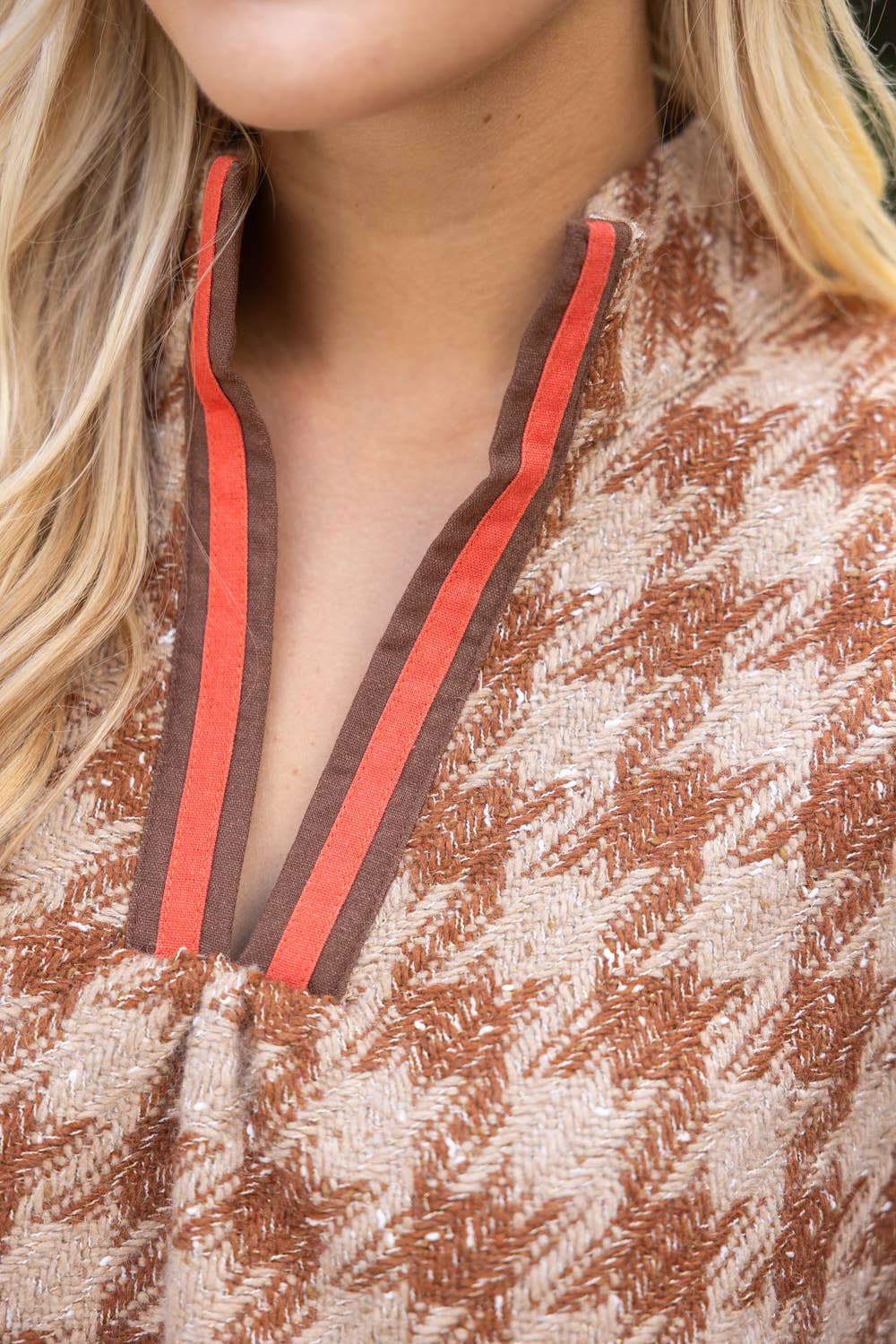 Clark Denim Houndstooth Top
