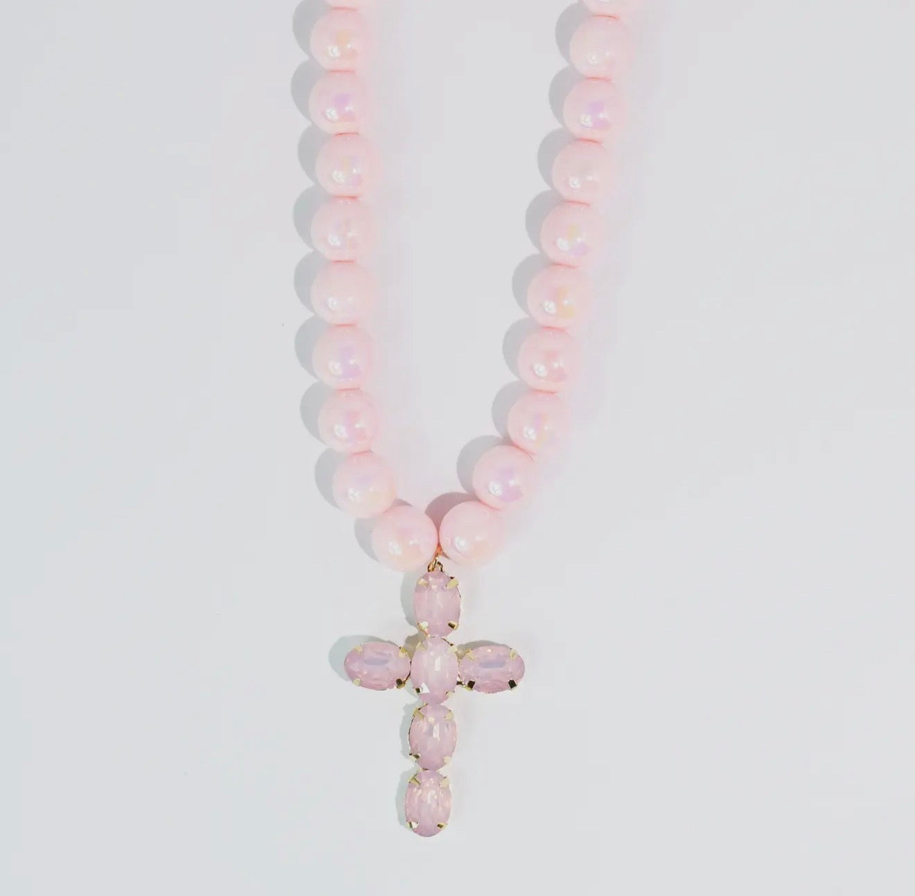 Pink Cross Necklace