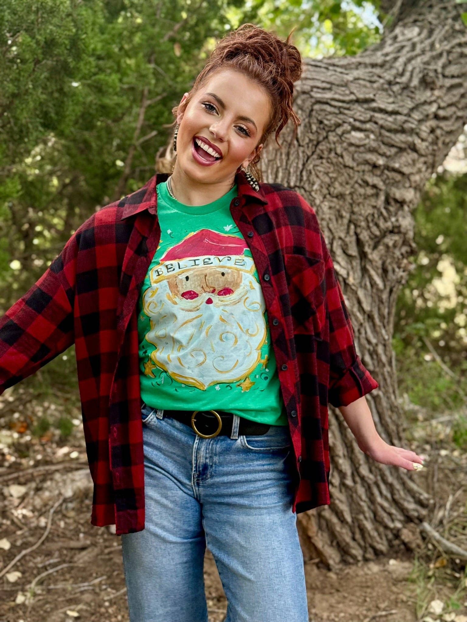 Callie Ann I Believe in Santa Tee