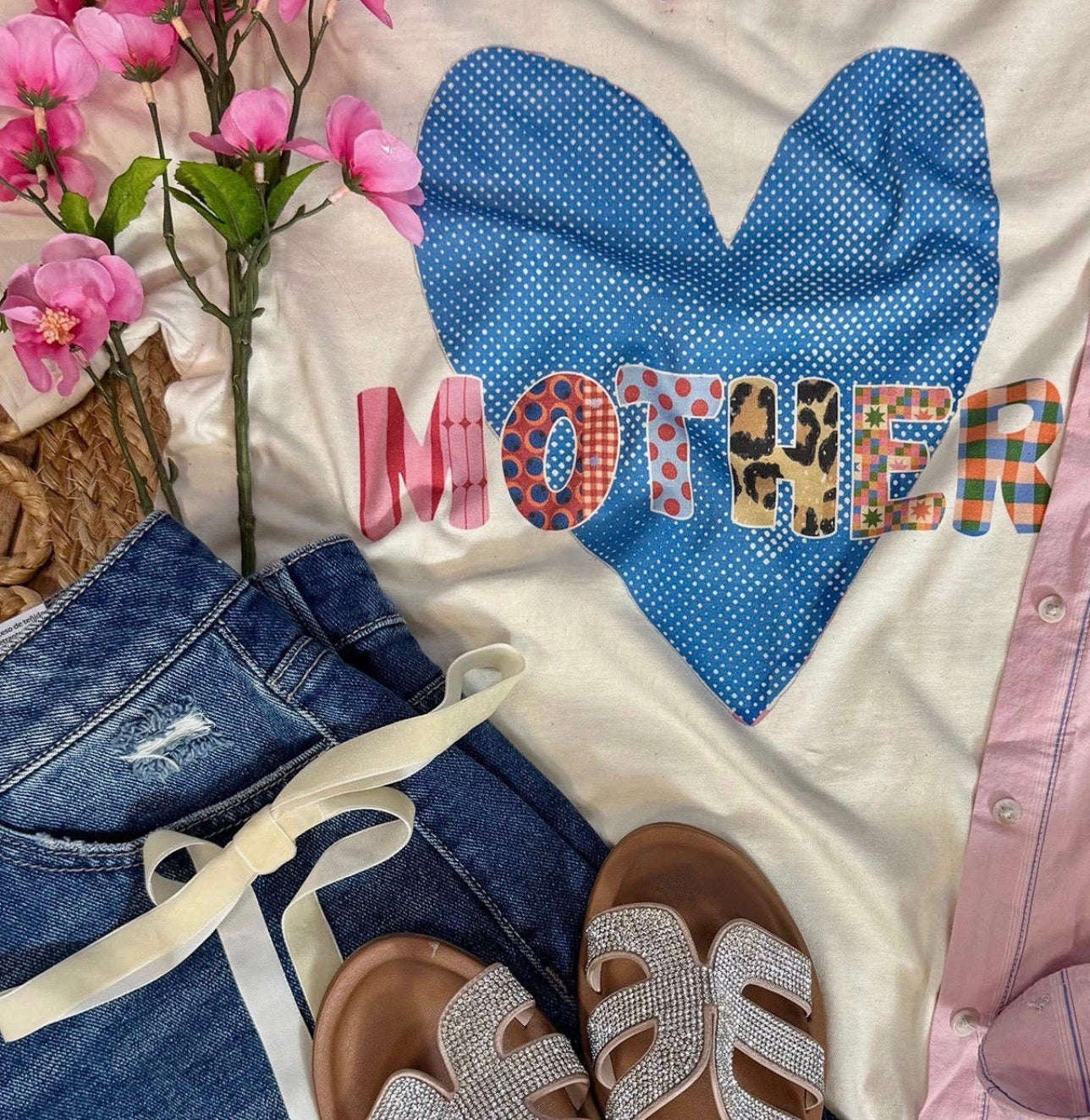 Blue Heart Mother Tee