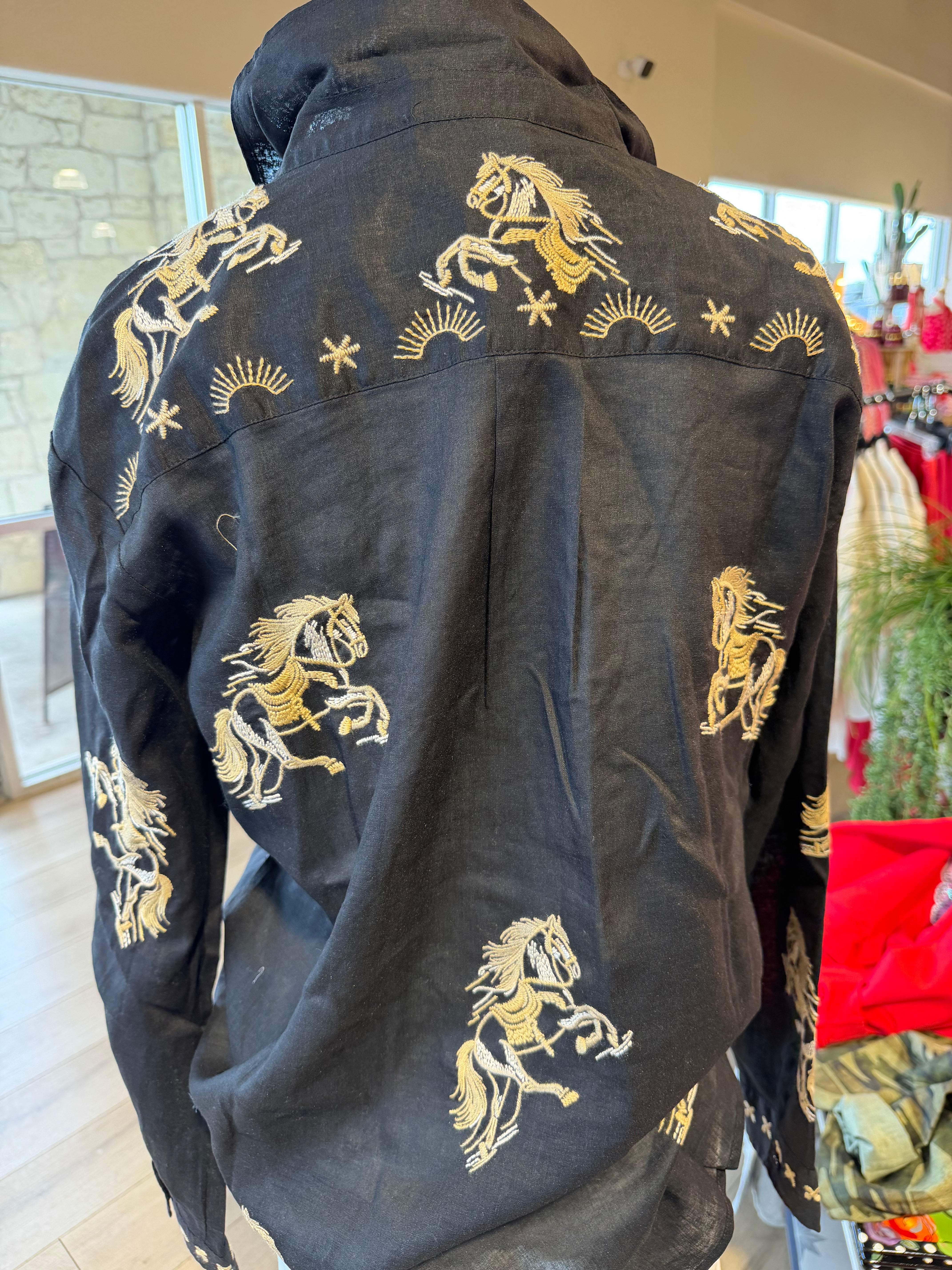 Cheval Black Oversized Shirt