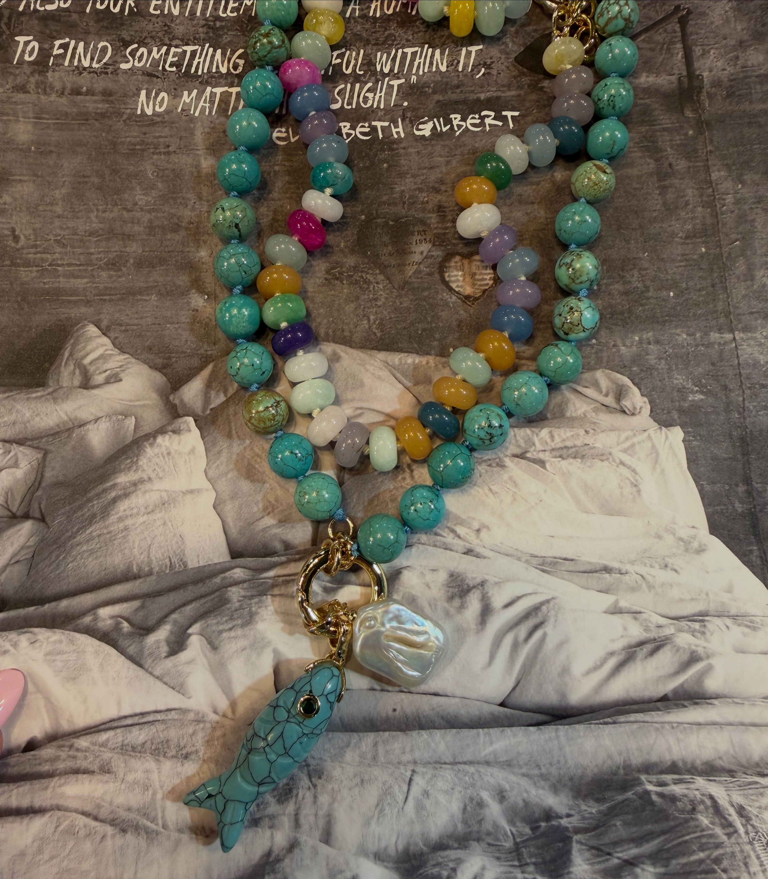Multi Colored Gemstone Necklace