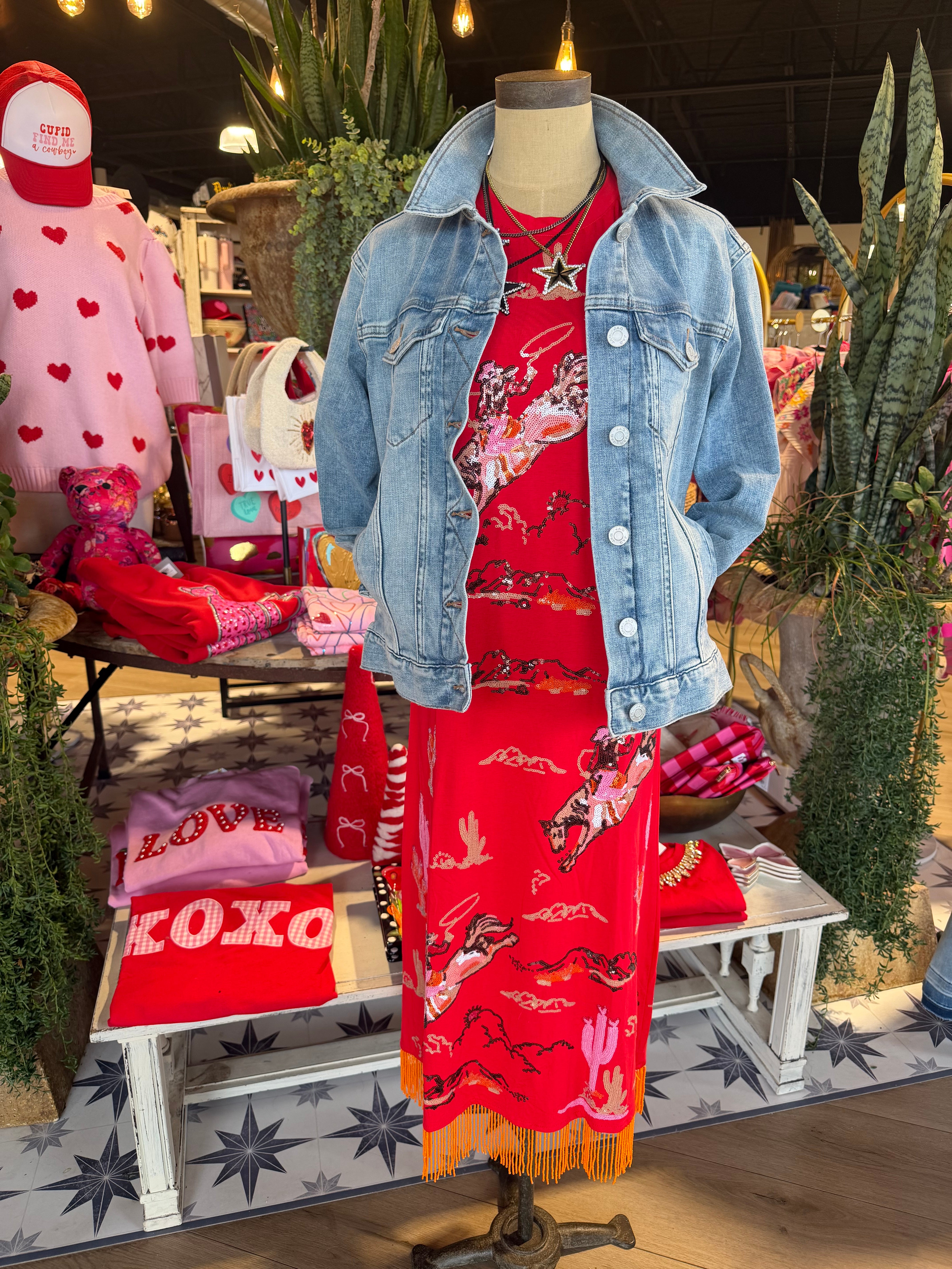 Bucking Cowgirl Fringe Dress