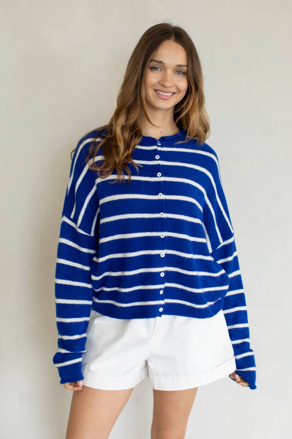 Piper Cardigan - Cabana Striped