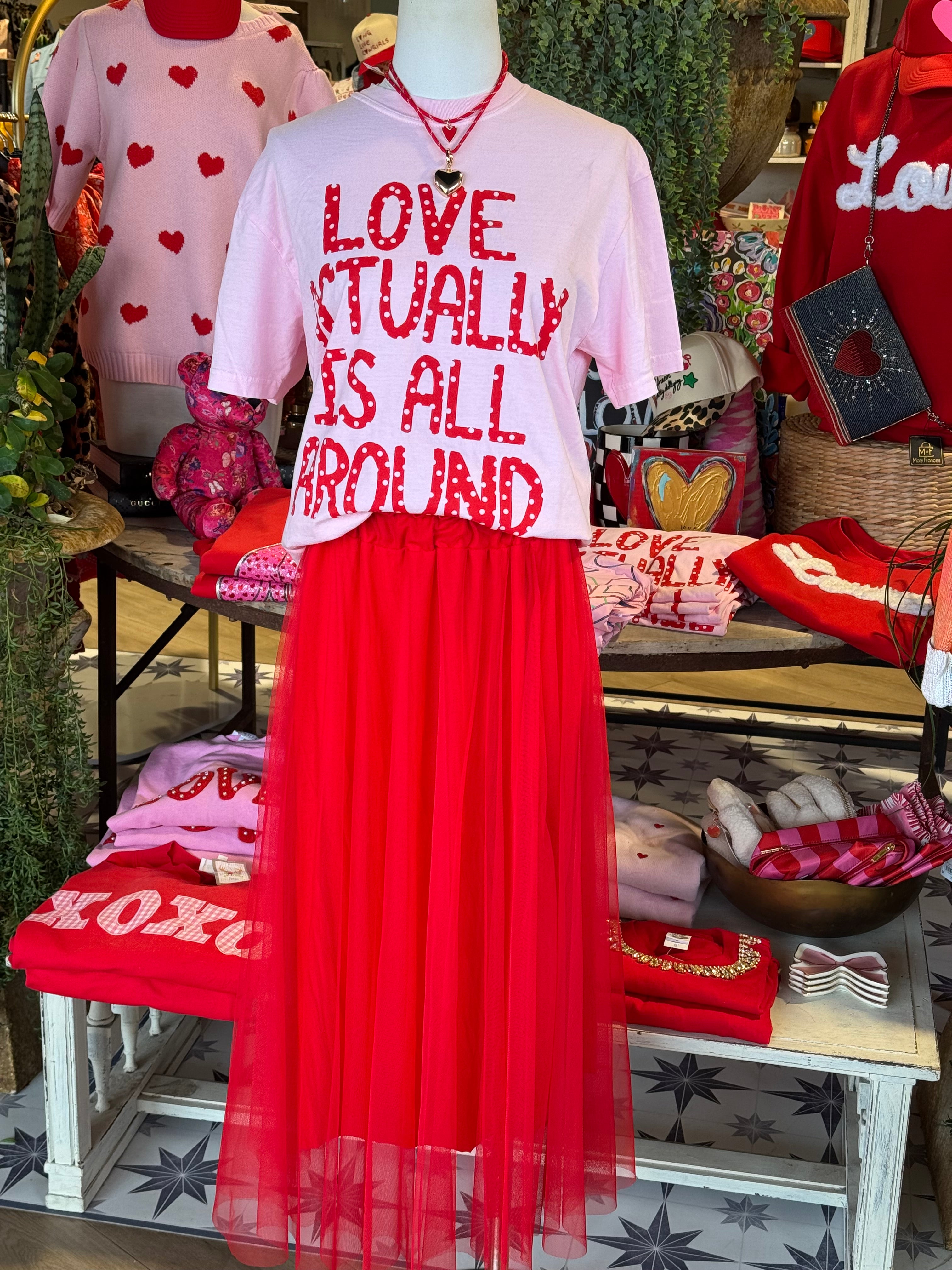 Jewels Tulle Midi Skirt