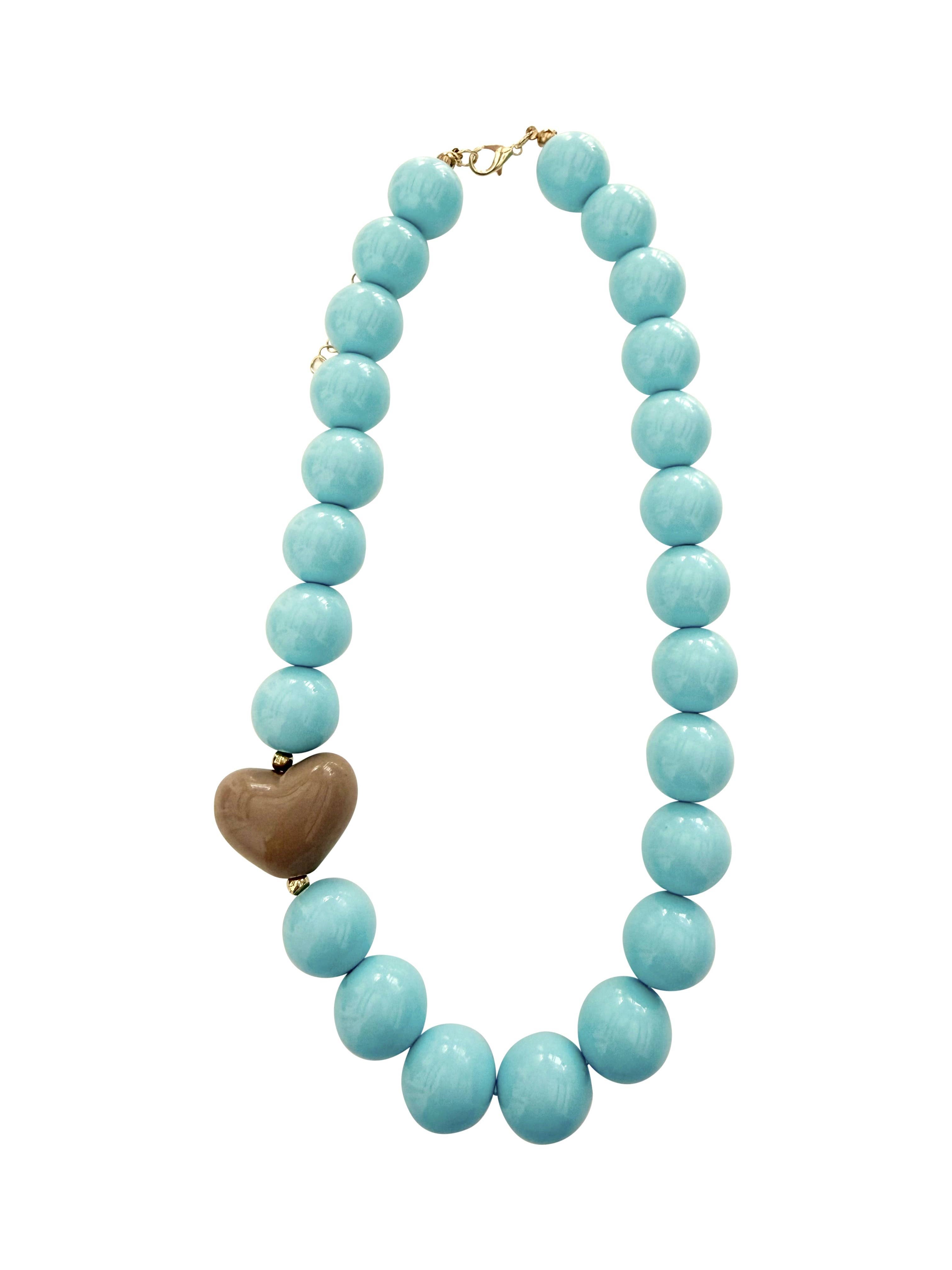 Judy Beaded Heart Necklace - Assorted