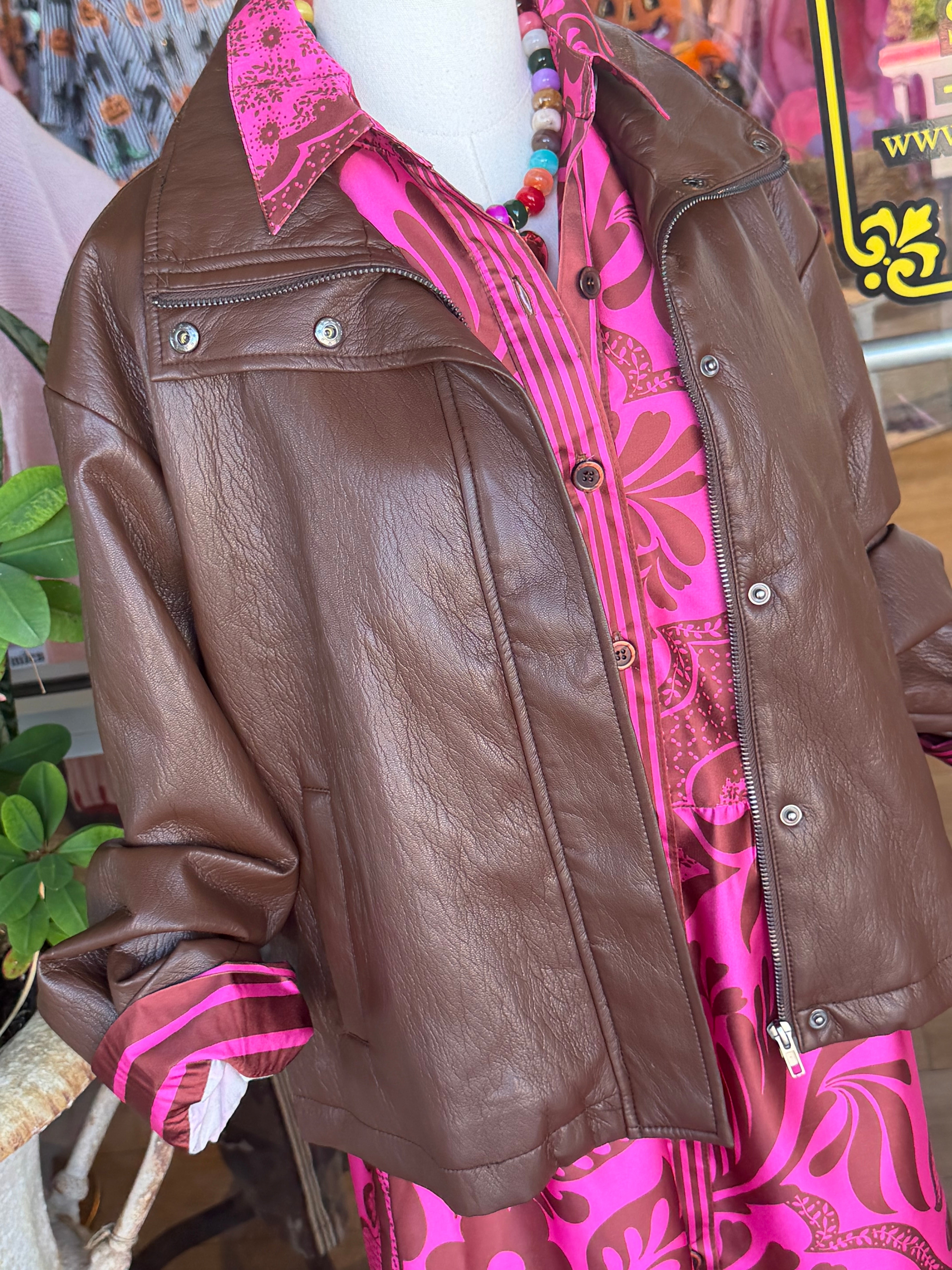 Wren Chocolate Leather Jacket