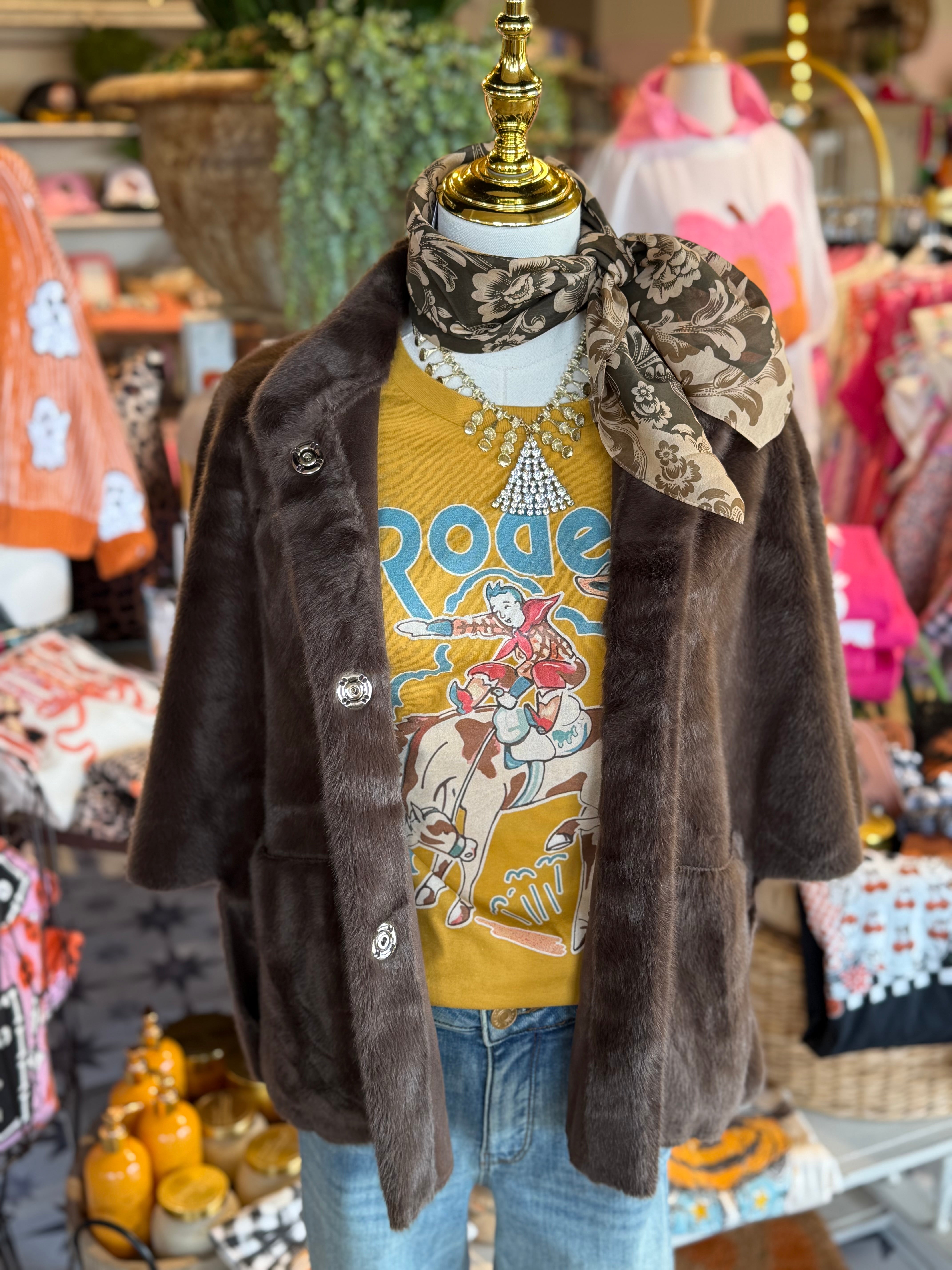 Cal Faux Capelet Jacket (2colors)