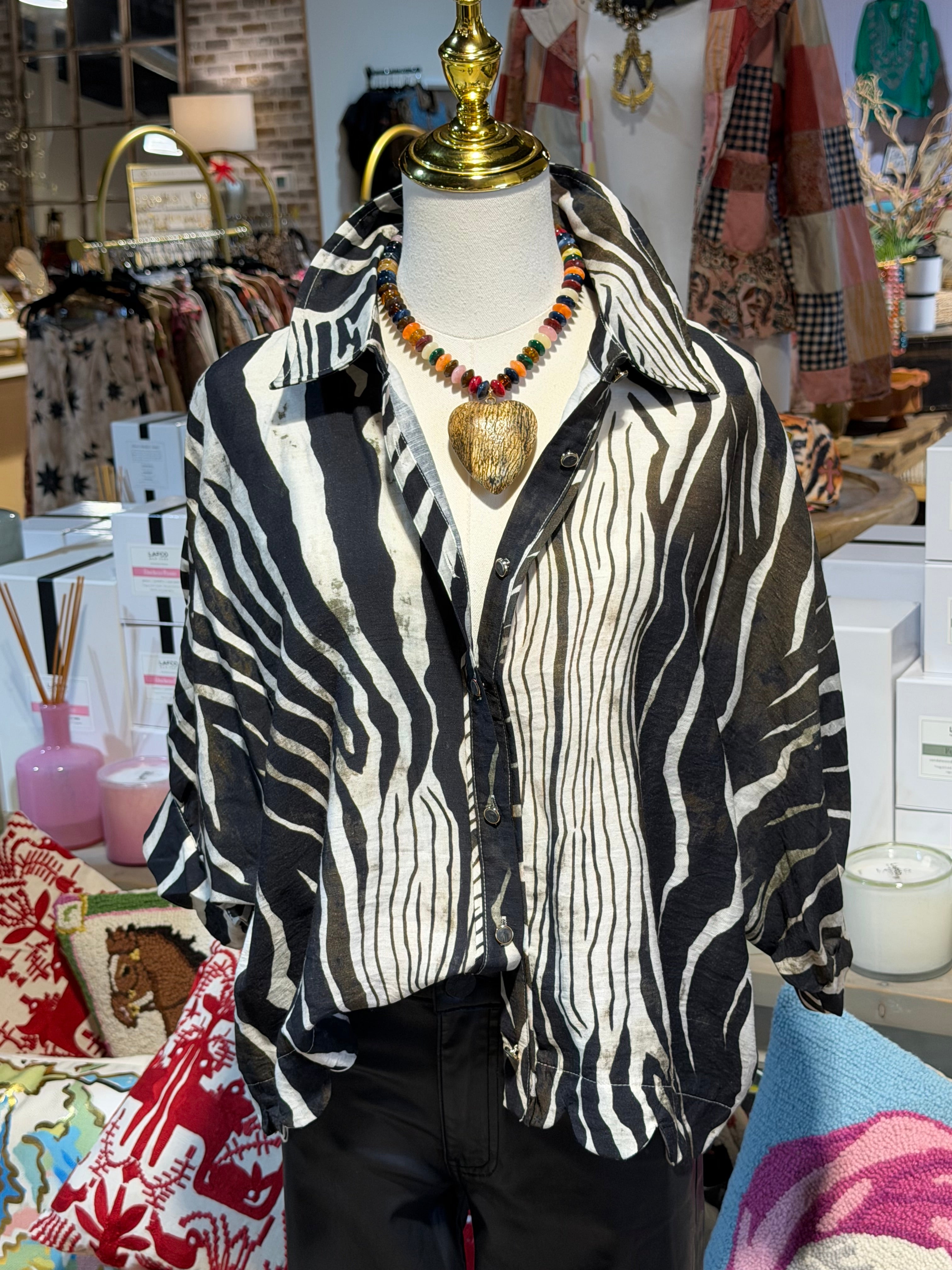 Zebra Stripes Top