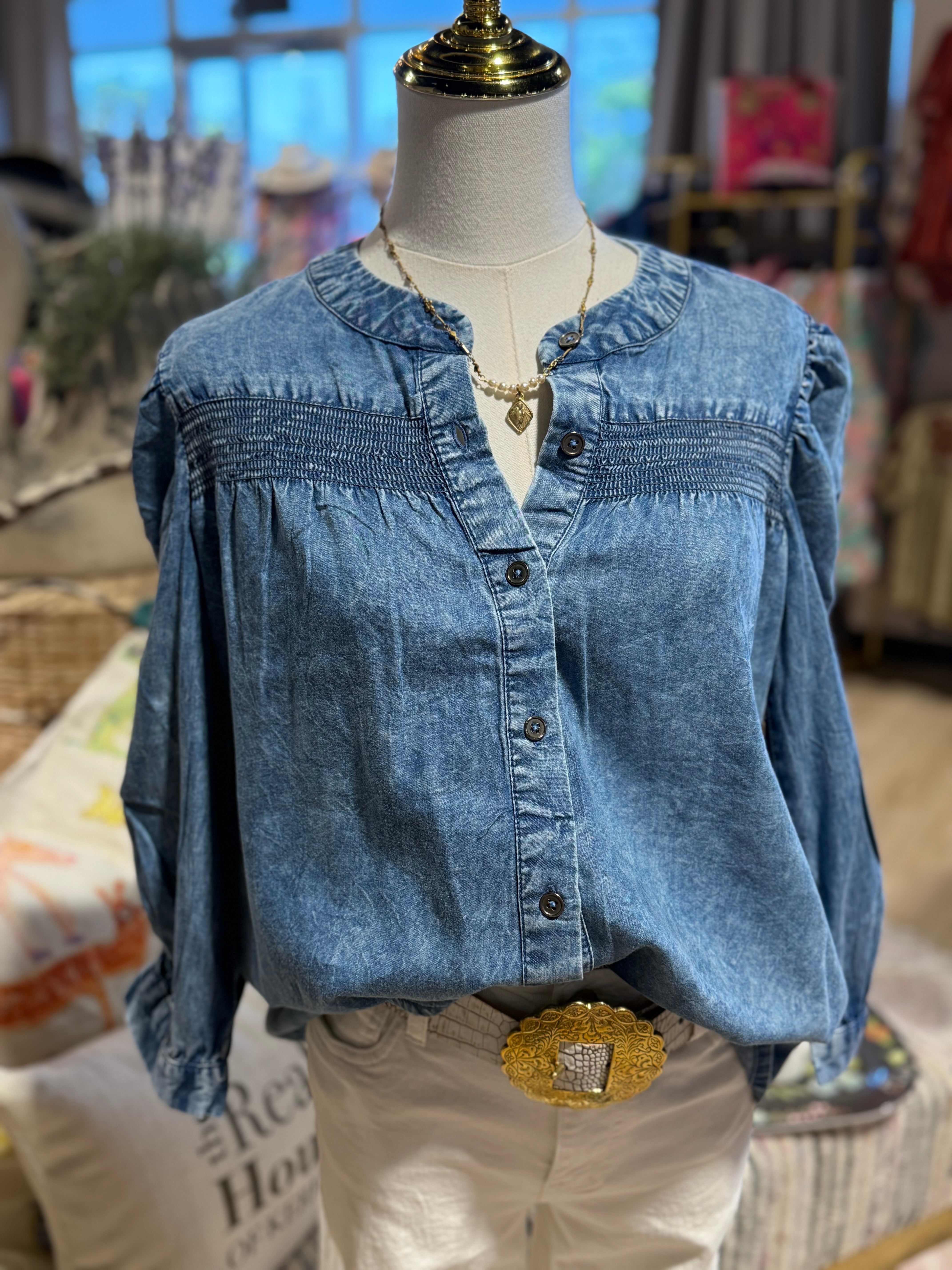 Melody Denim Top