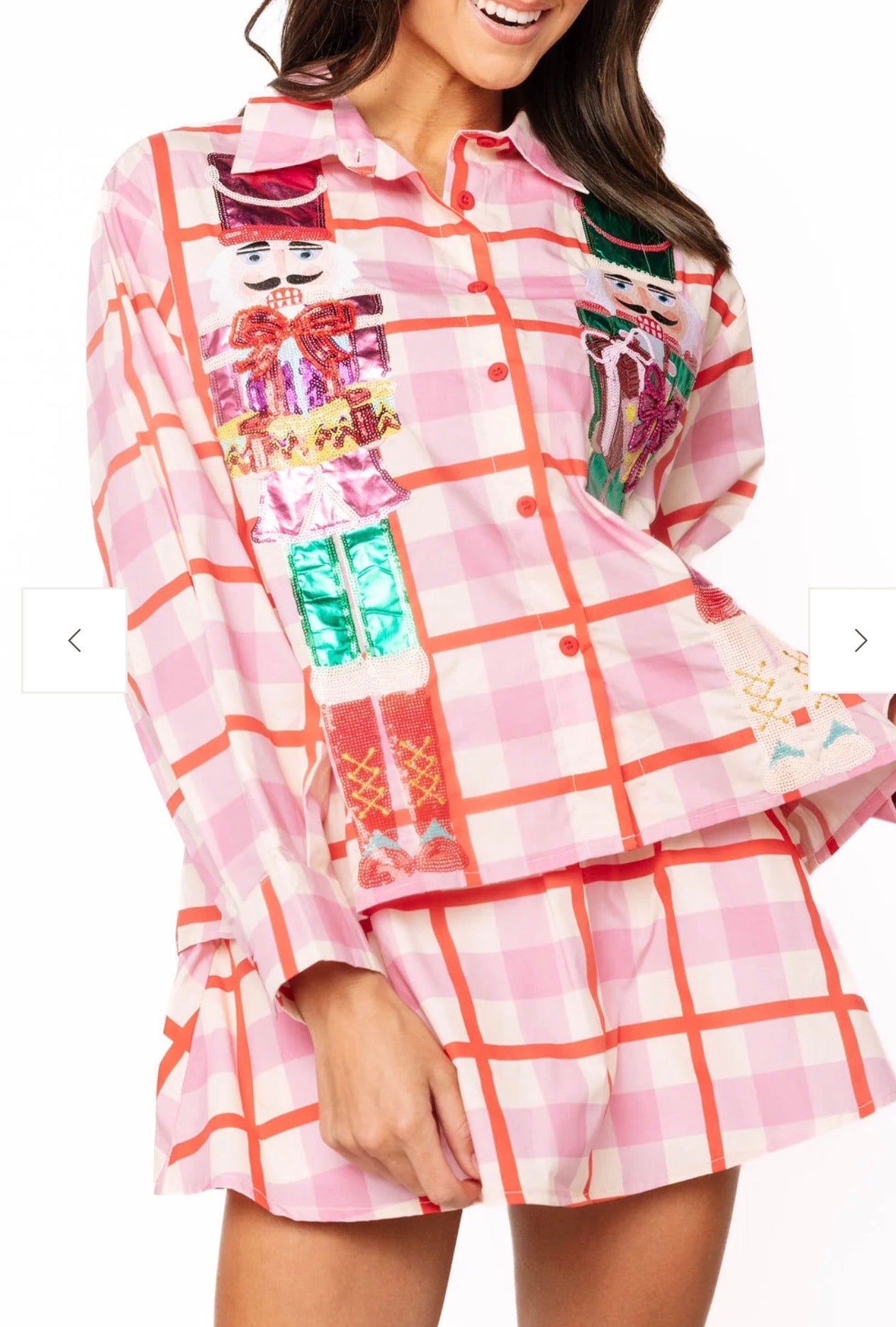 Pink & Red Plaid Christmas Set