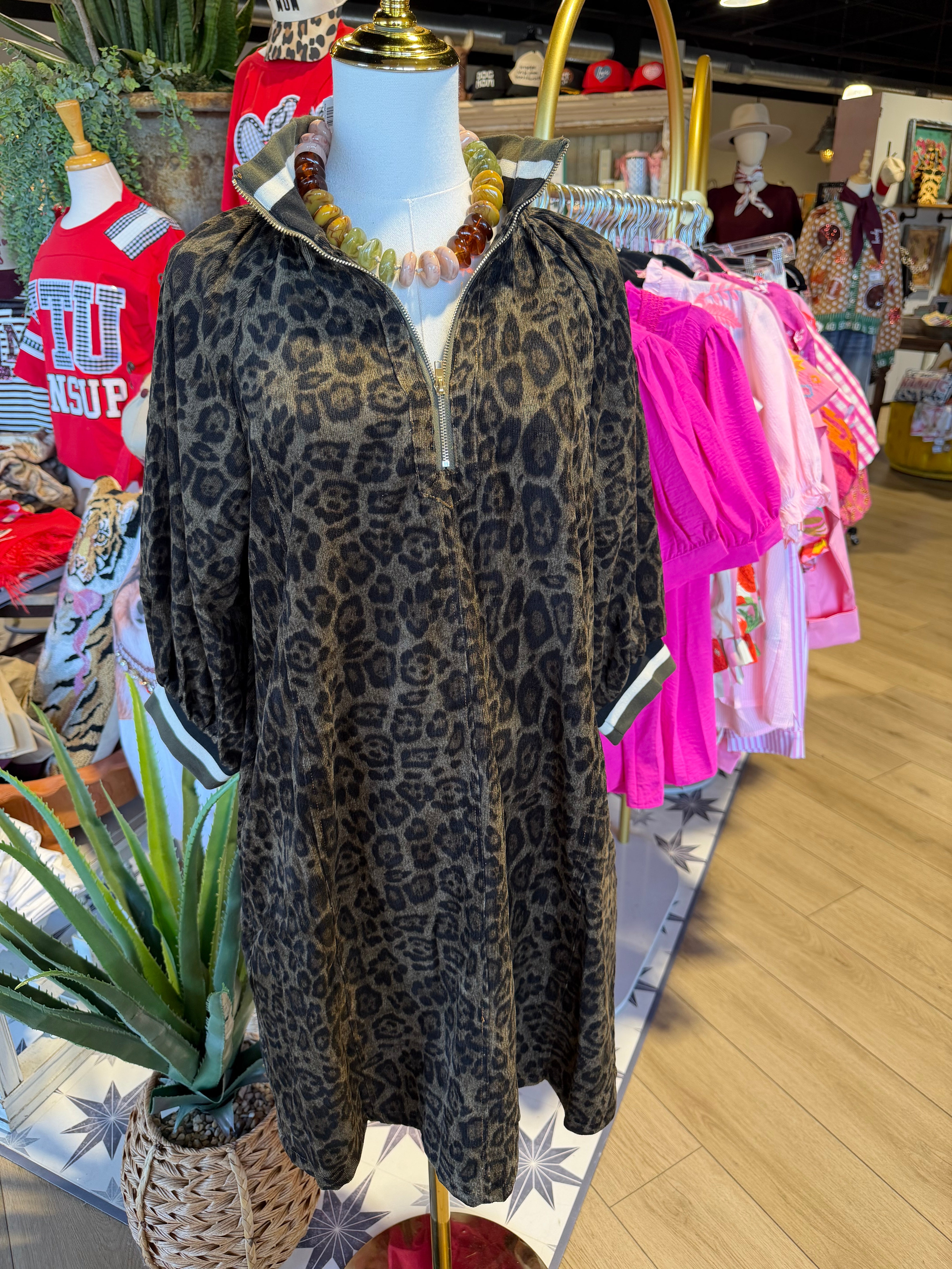 Leopard Print Tunic Dress