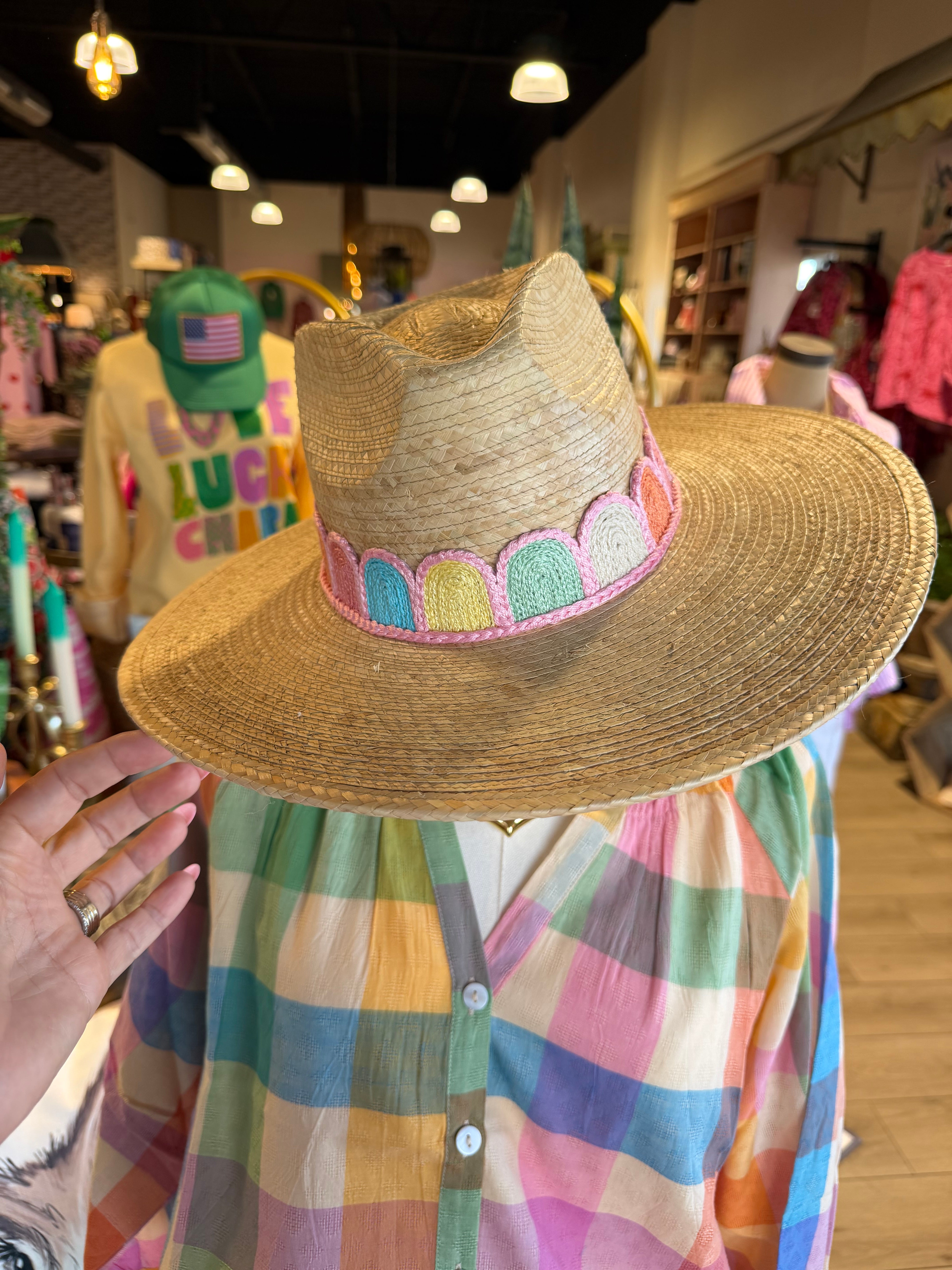 Pastel Candy Straw Hat