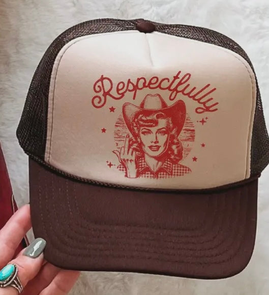 Respectfully Trucker Hat — The Golden Antler Boutique