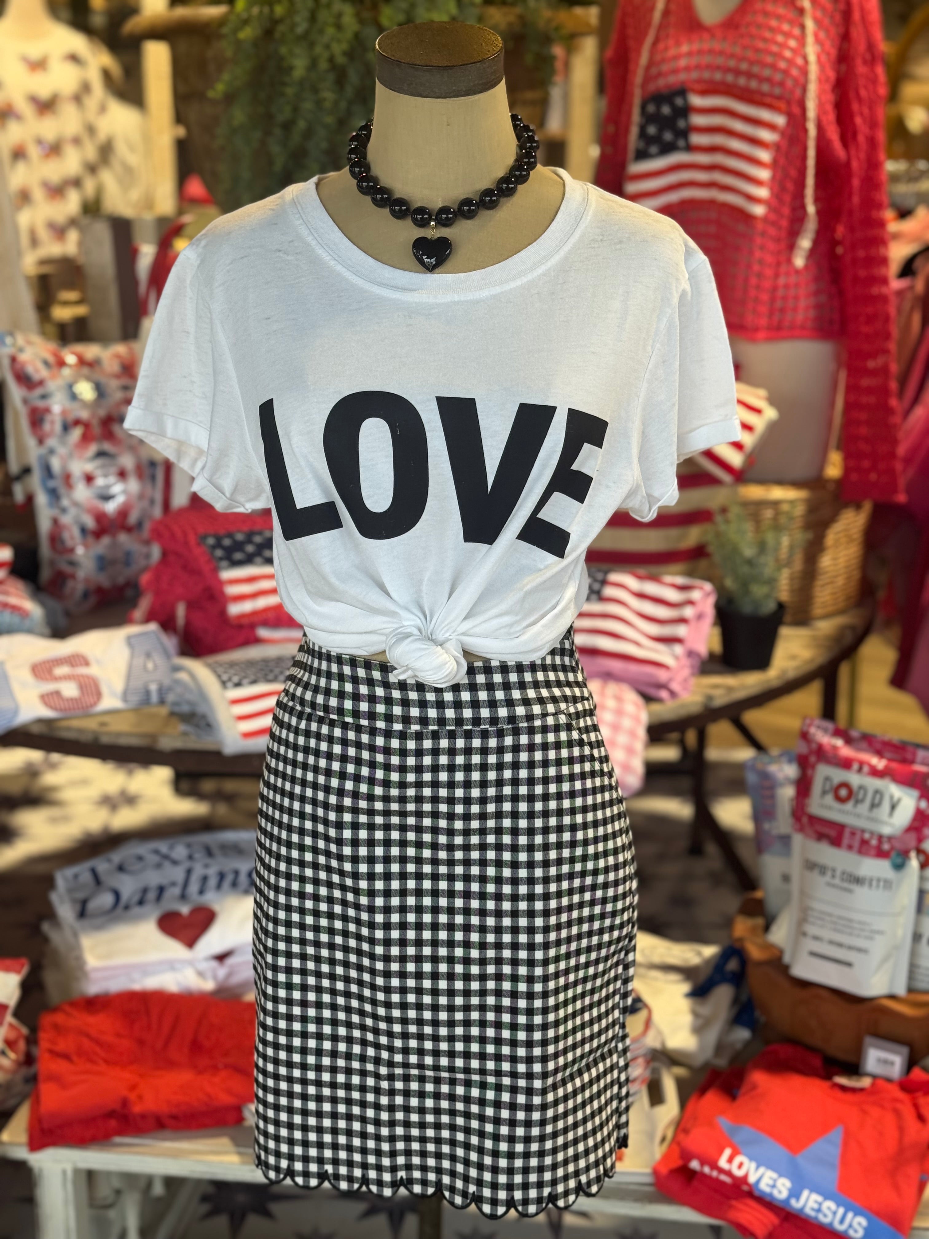 Gingham Skort
