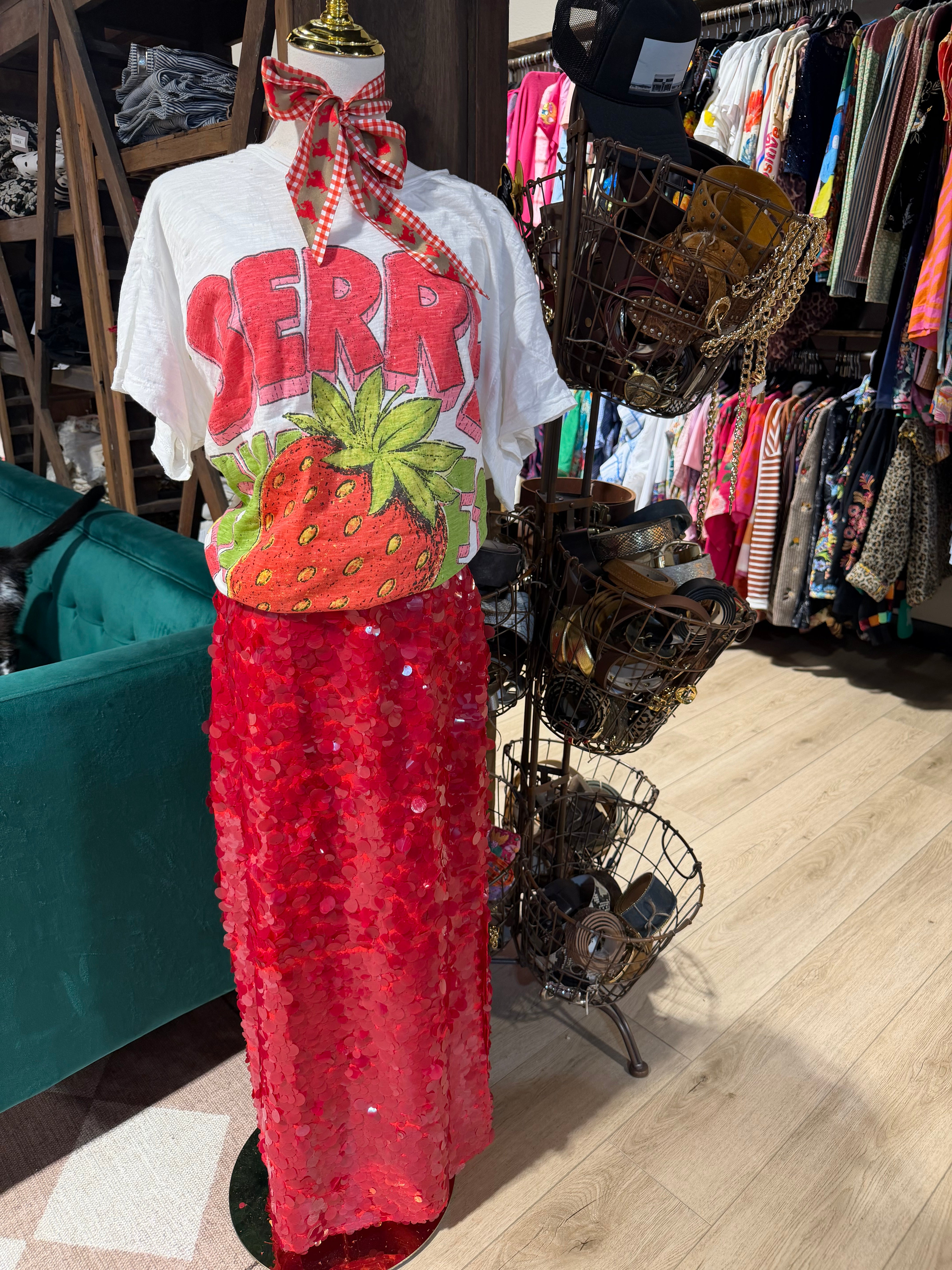 Paillette Sequin Maxi Skirt