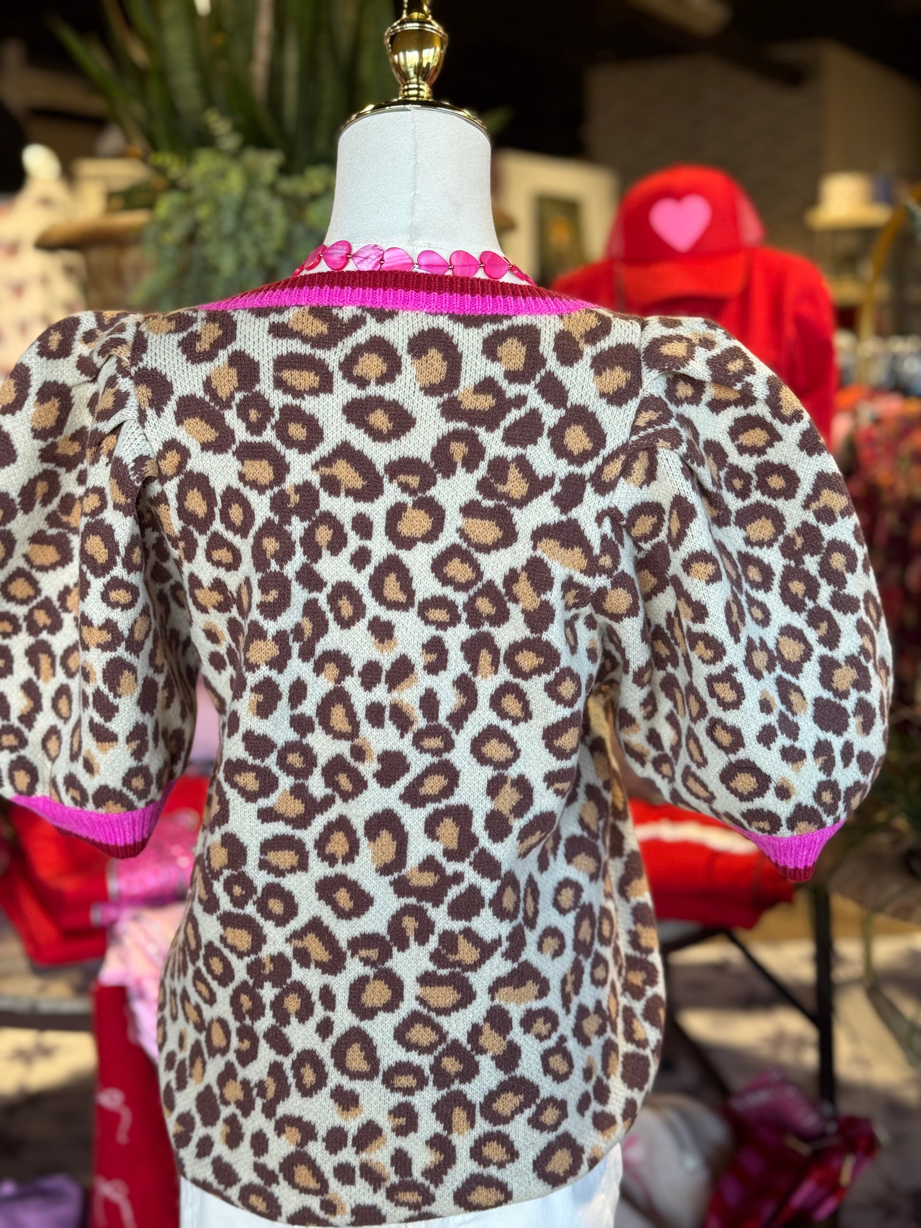 Renée Leopard Sweater