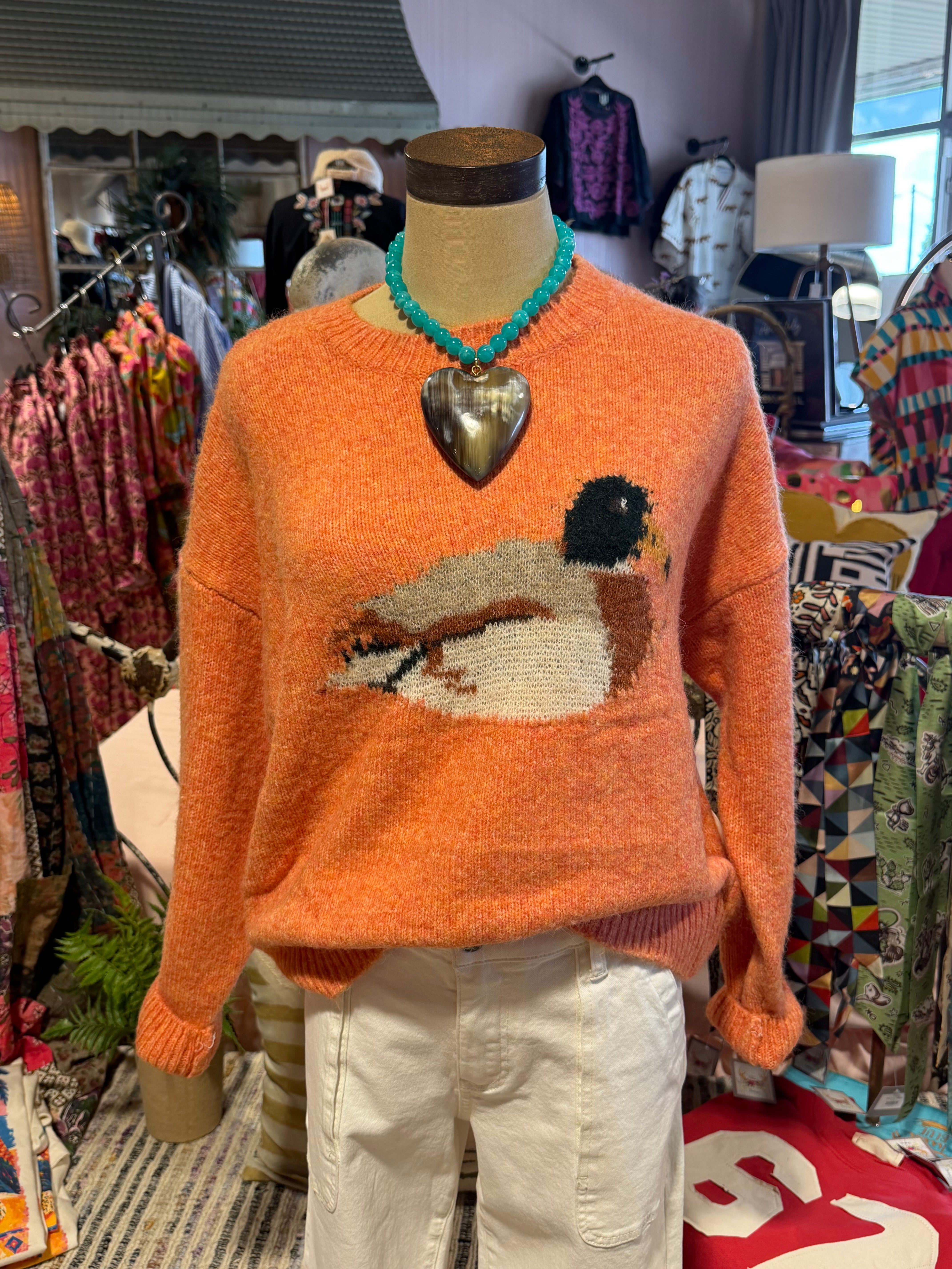 Duck Graphic Knit Sweater