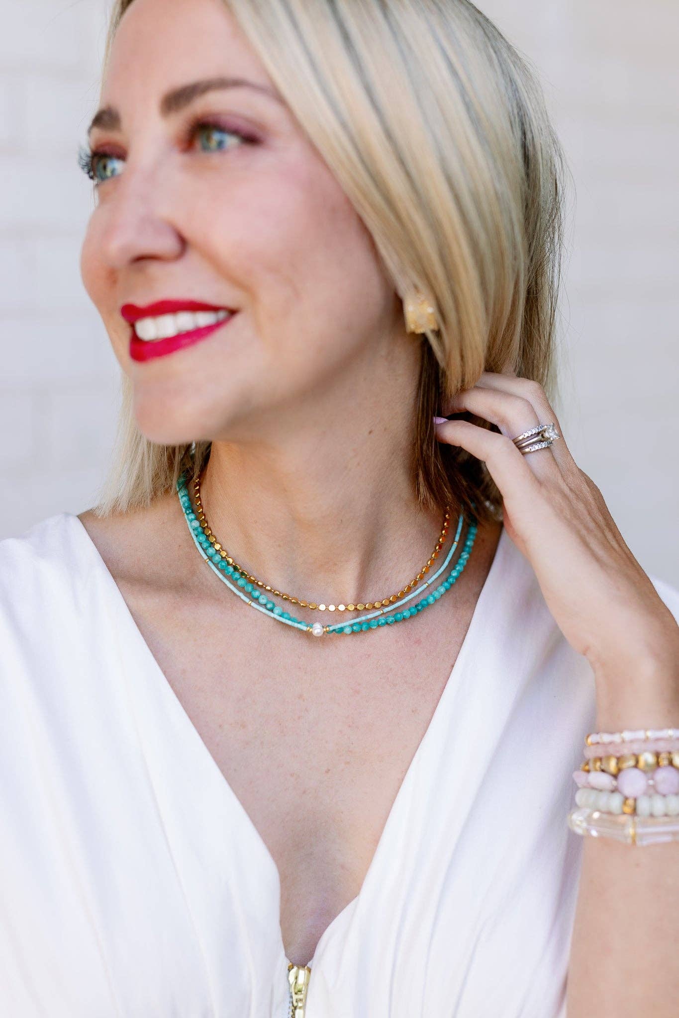 Turquoise Bitty Bauble Necklace