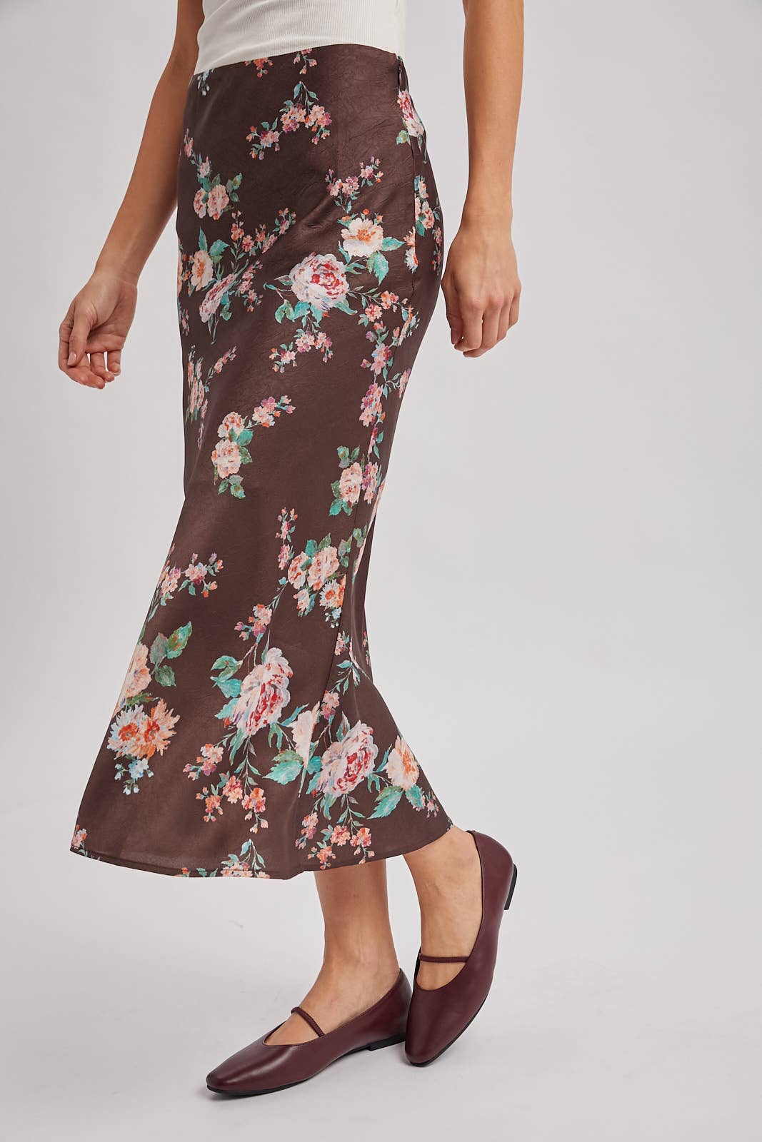 FLORAL MIDI SKIRT