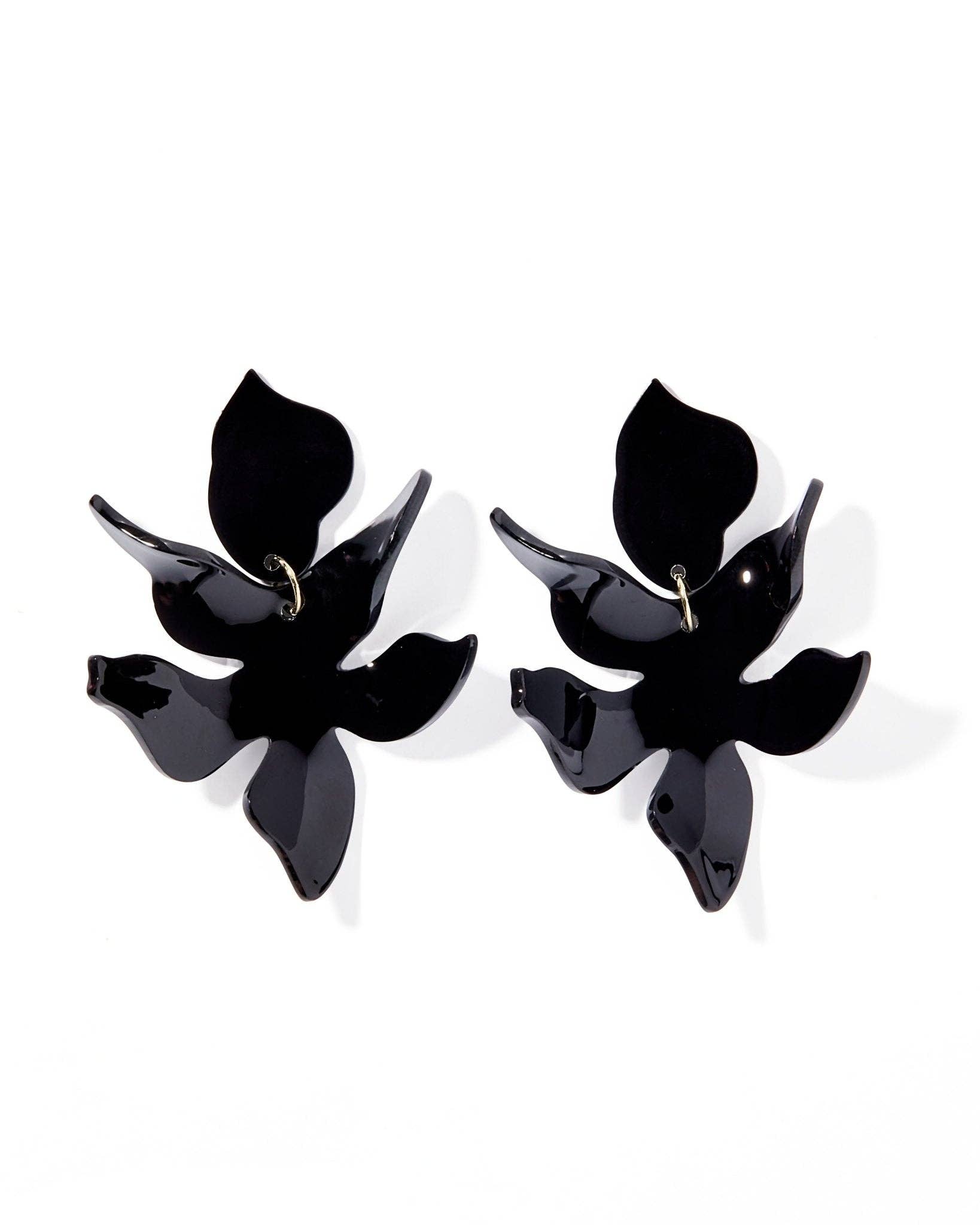 Flora Statement Earrings  - True Black