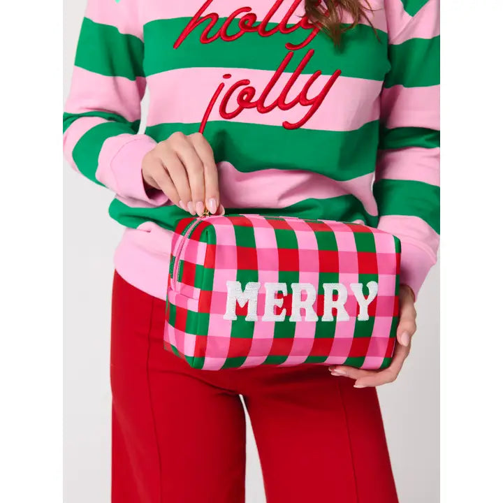 Merry Zippered Pouch