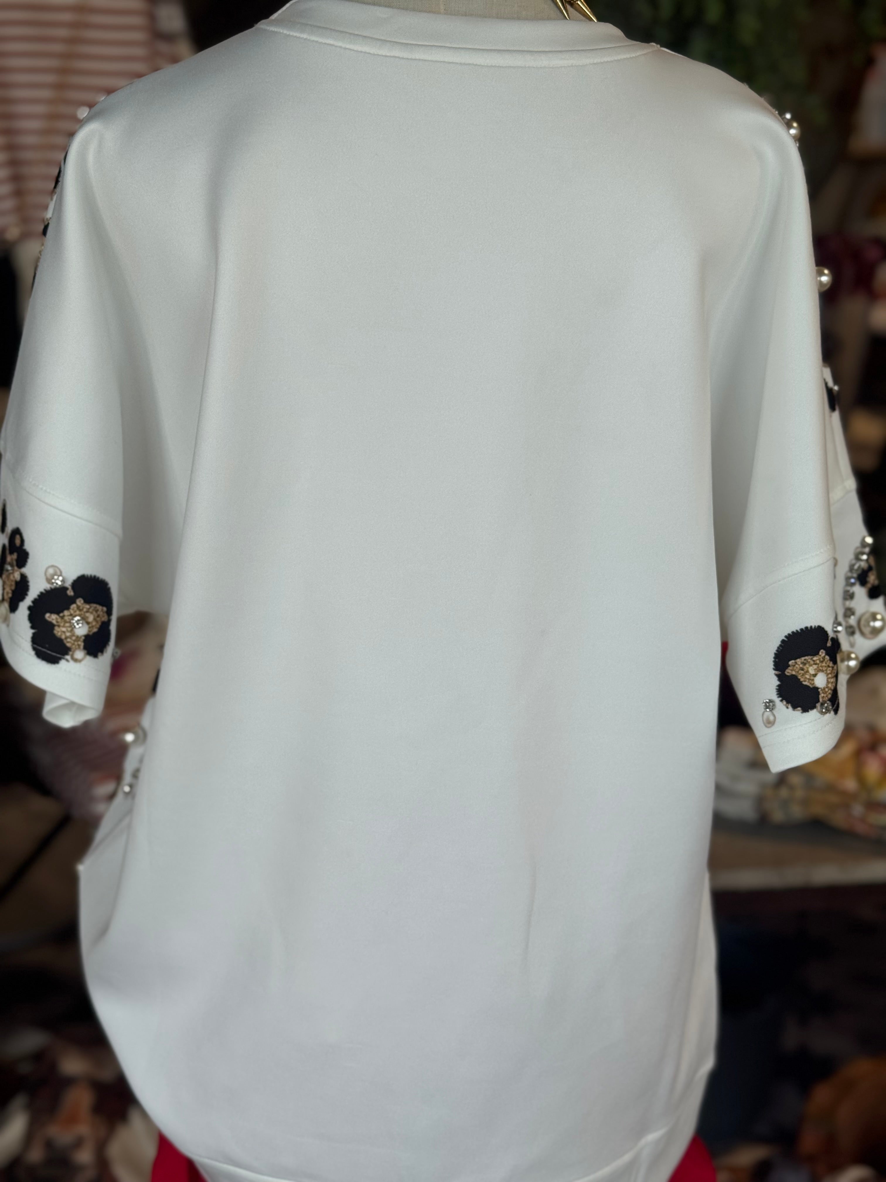 Embellished Leopard Oversized T-Shirt