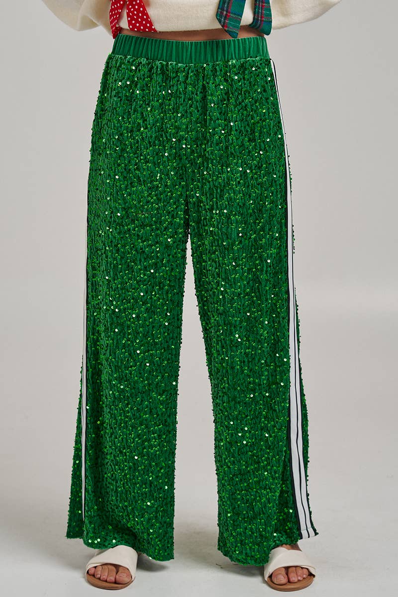 VELVET SEQUINS Pants- Assorted