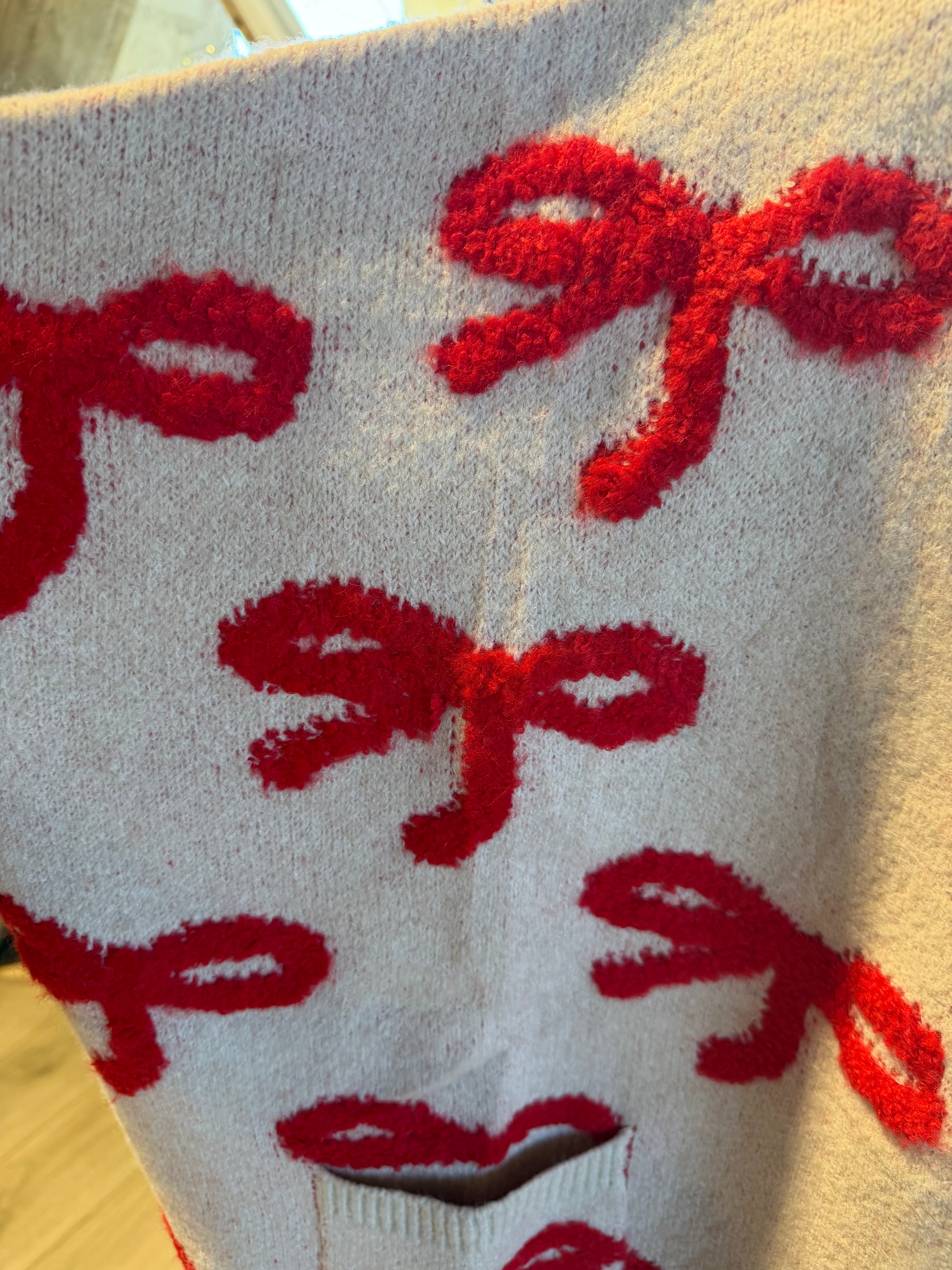 Oversized Bow Cardigan