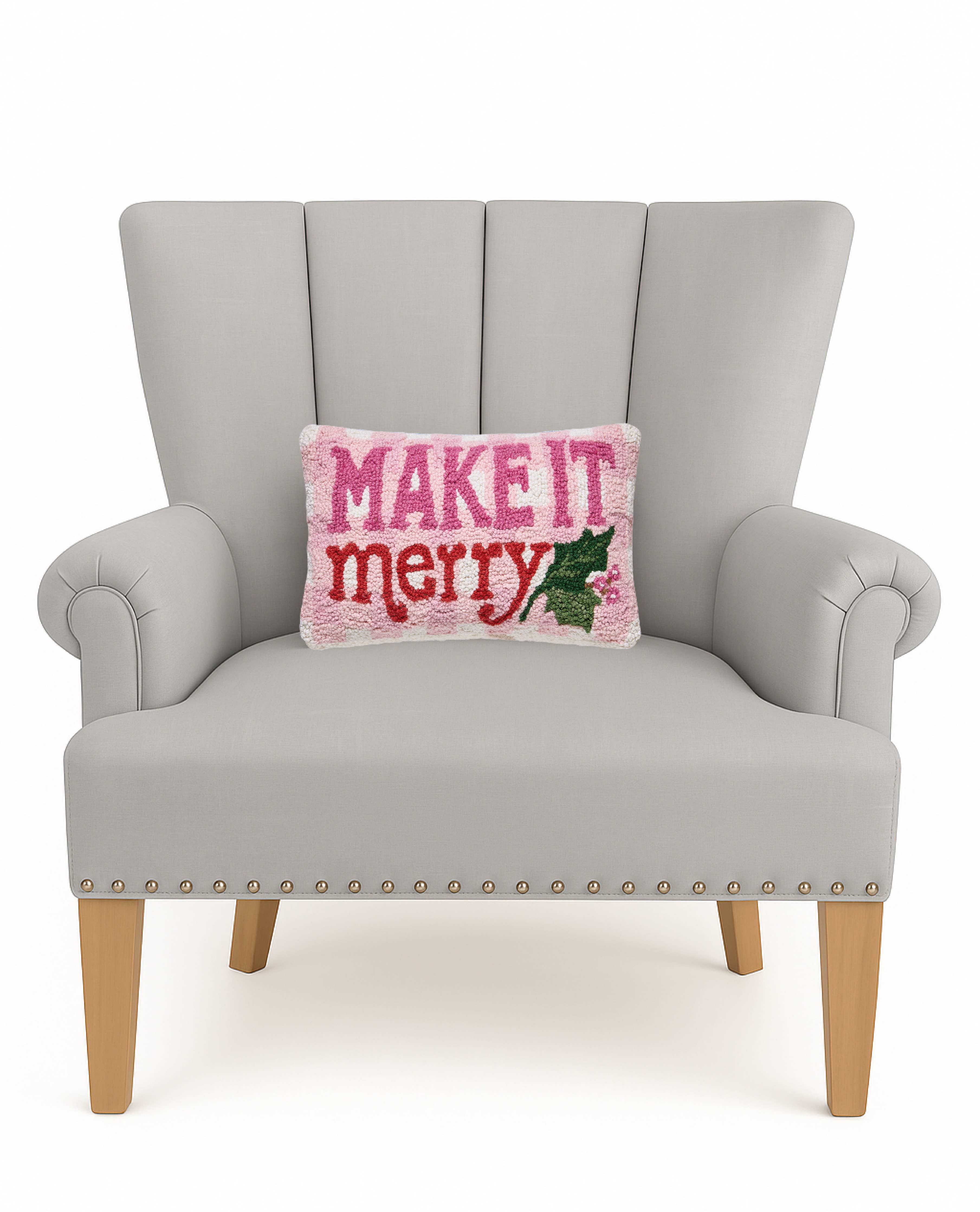 Make It Merry Hook Pillow