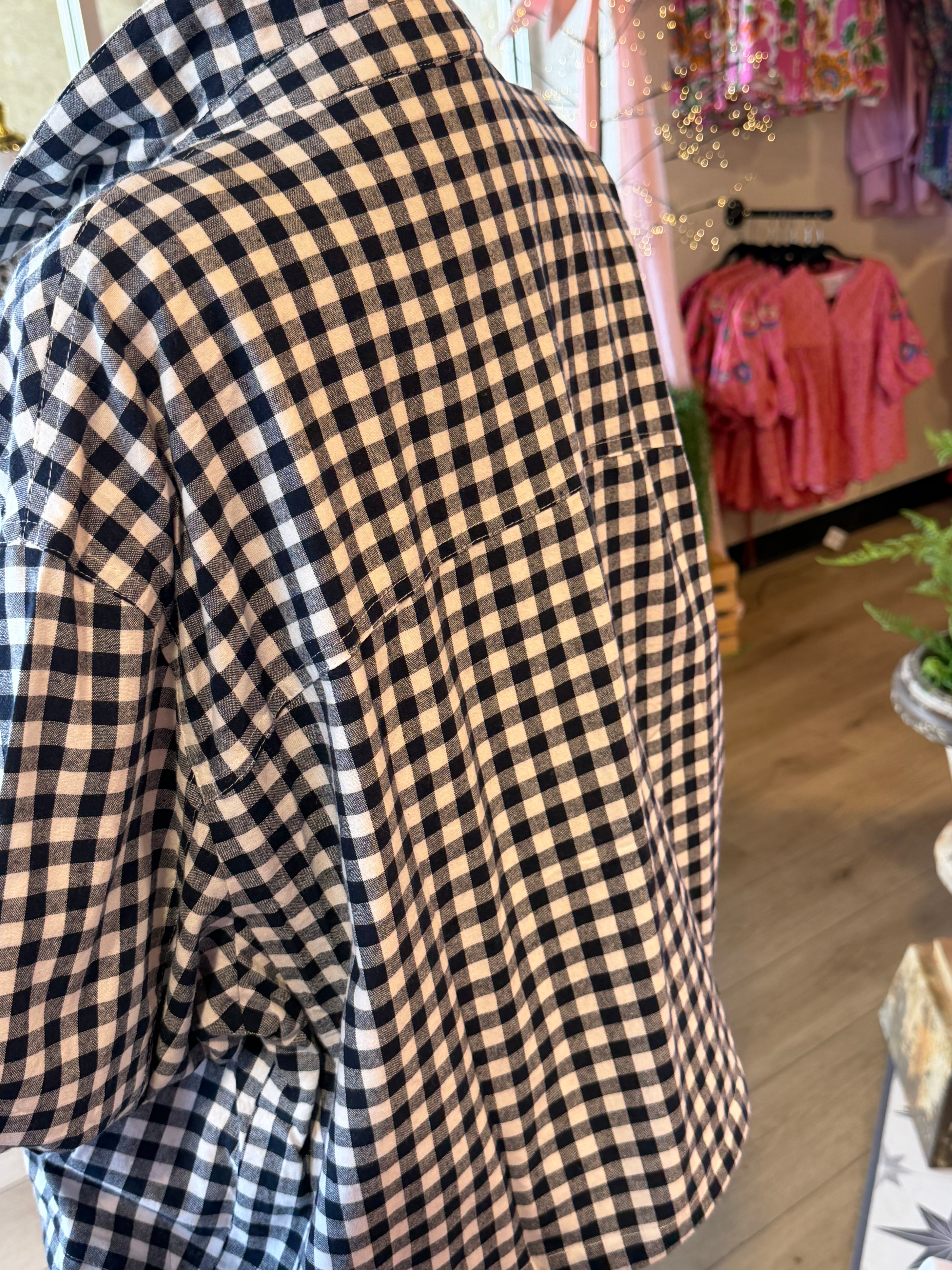 Gingham Zip Jacket -