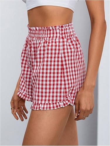 Gingham Ruffle Shorts