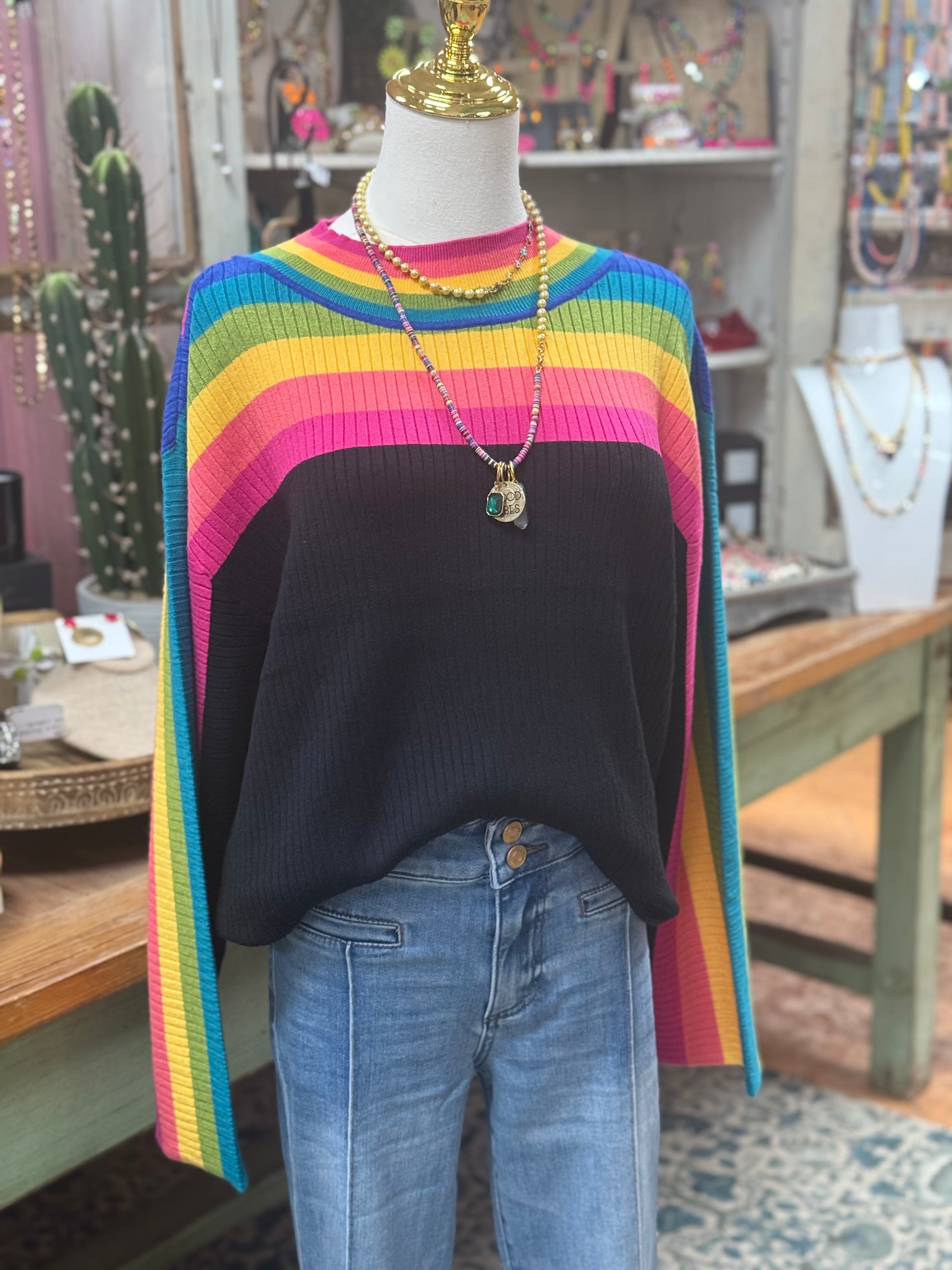 Rainbow Stripes Sweater