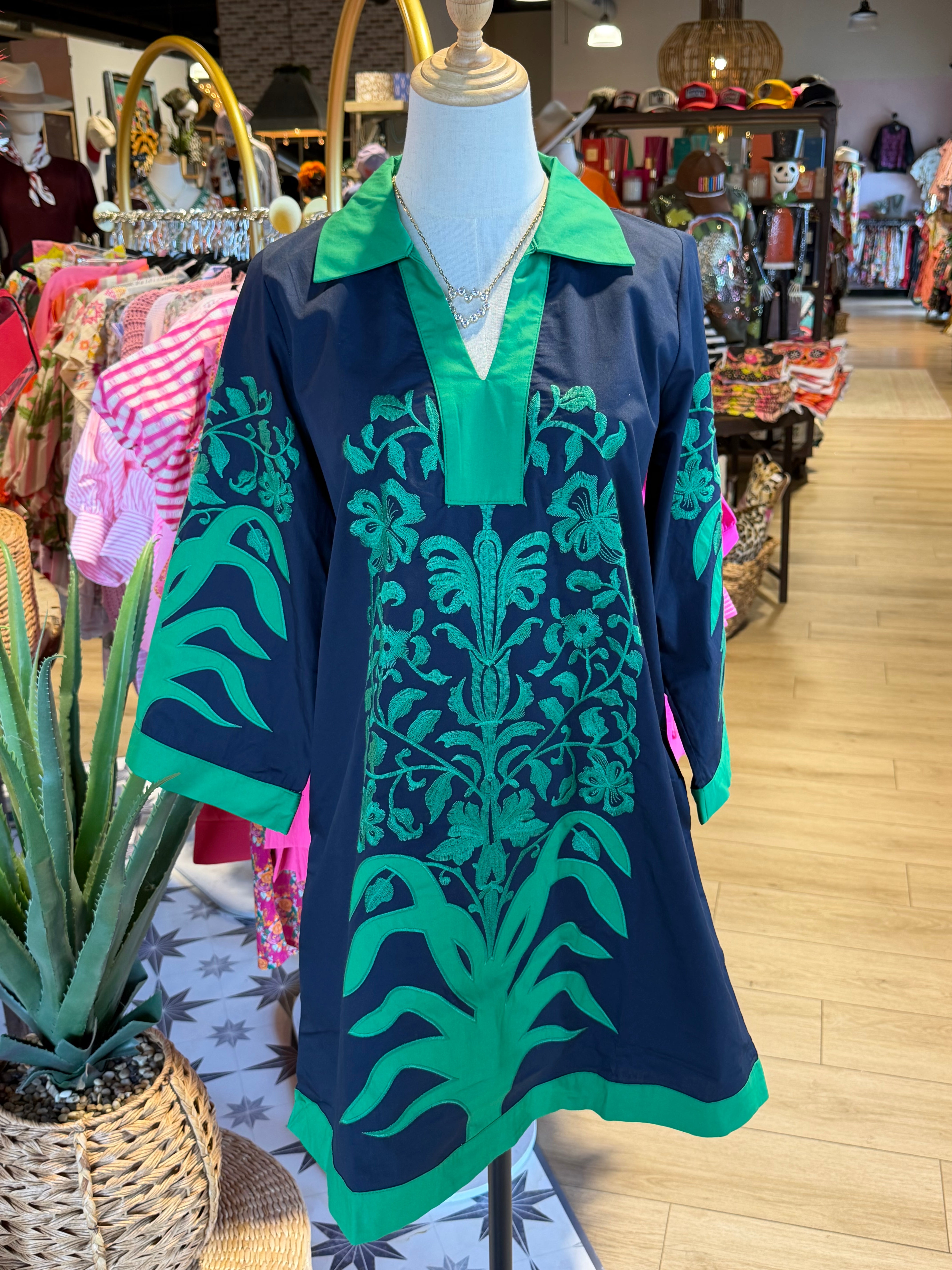 Emma Floral Embroidery Dress