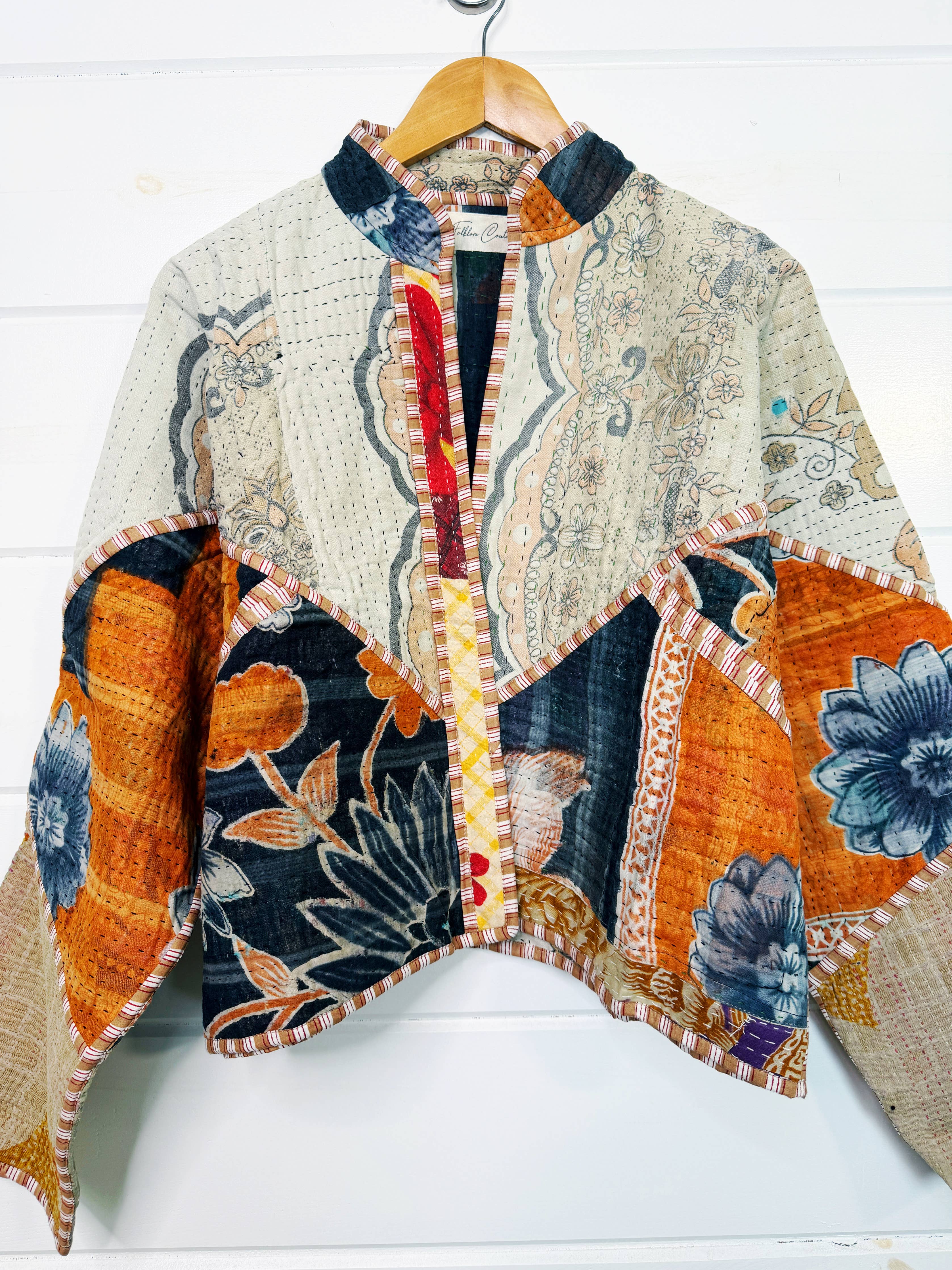 Kantha Quilted Jacket – Patchwork One-of-a-Kind Coat