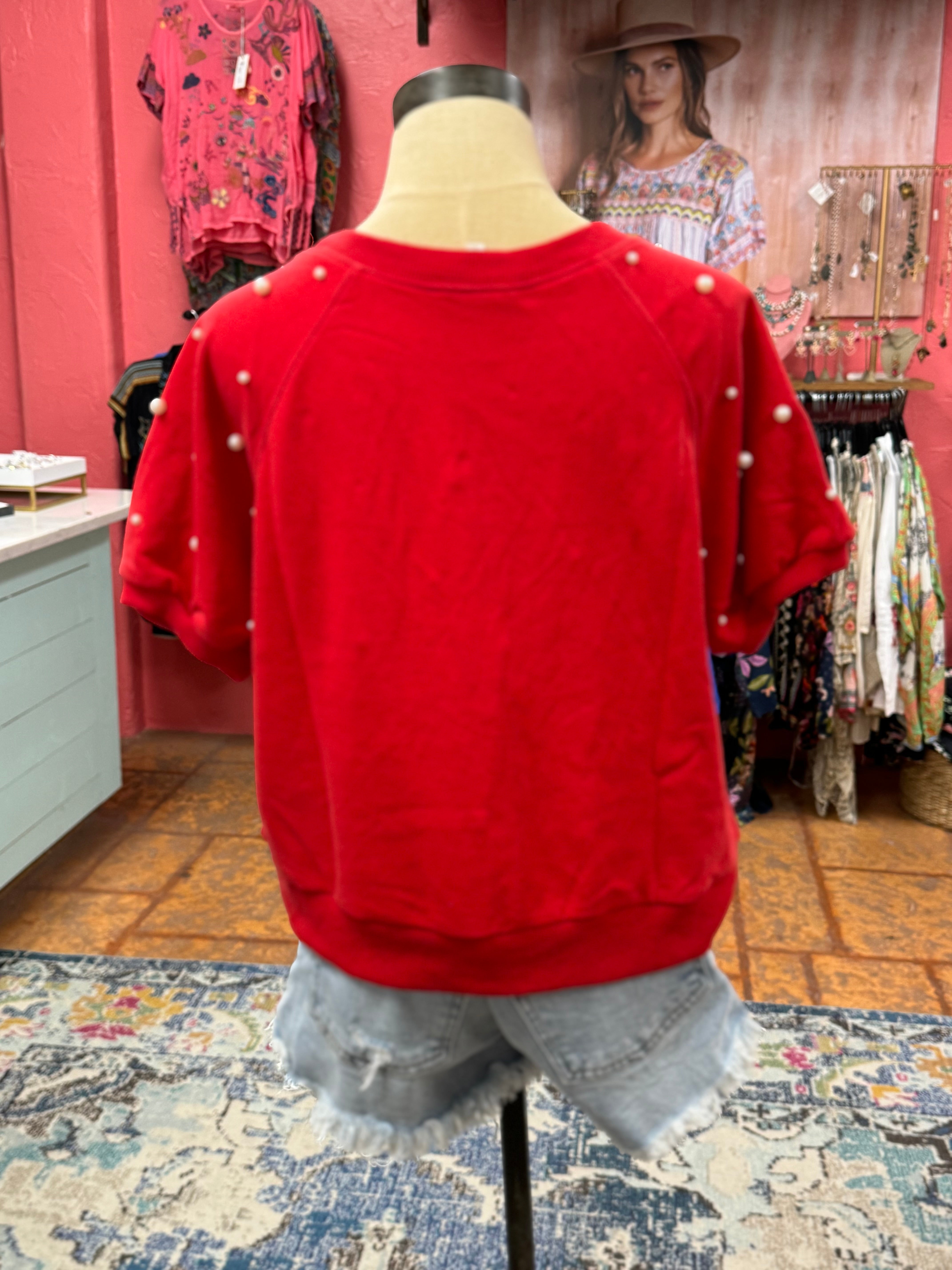 Carmine Rose Top