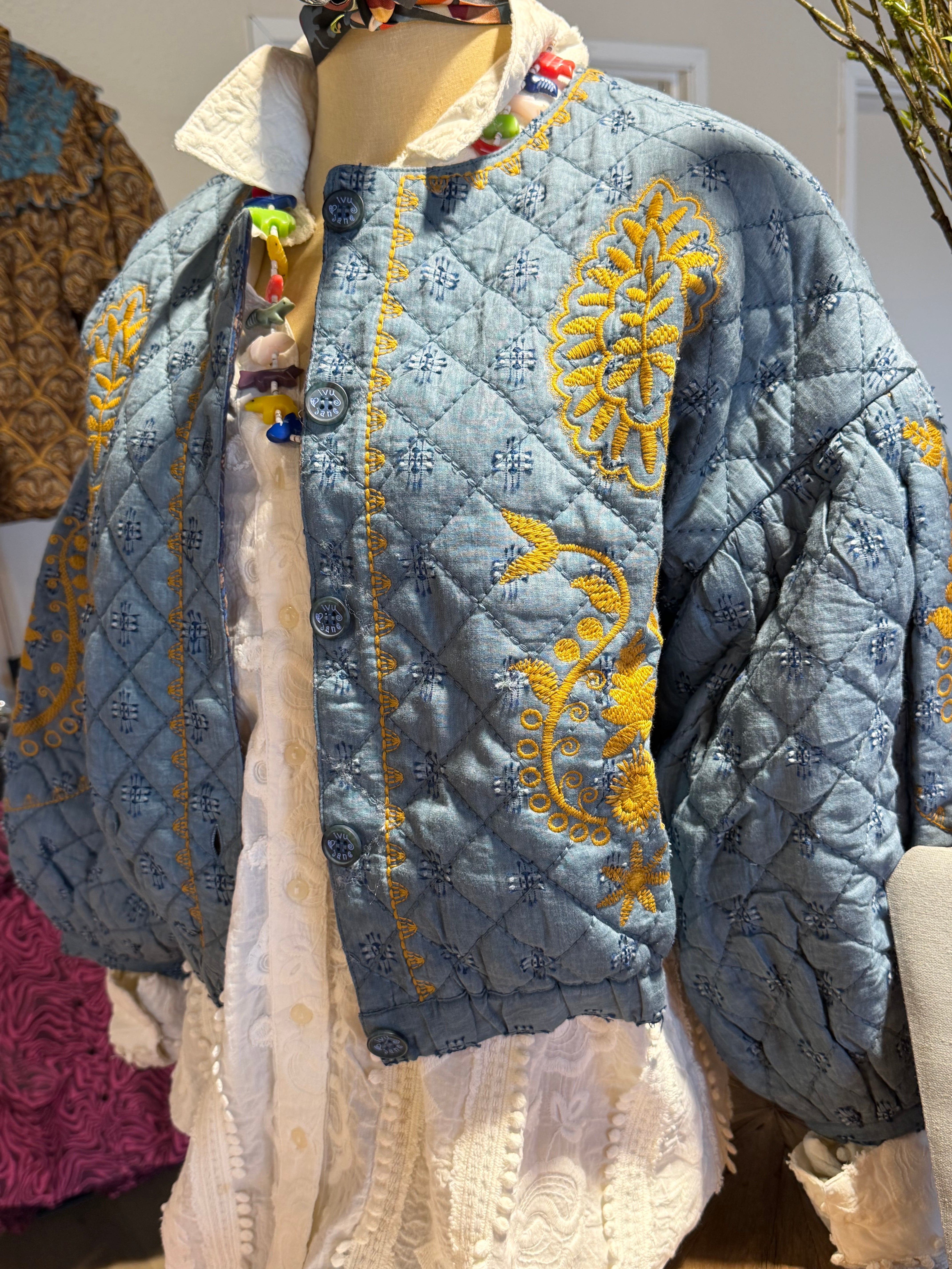 Indigo Quilted Jacket