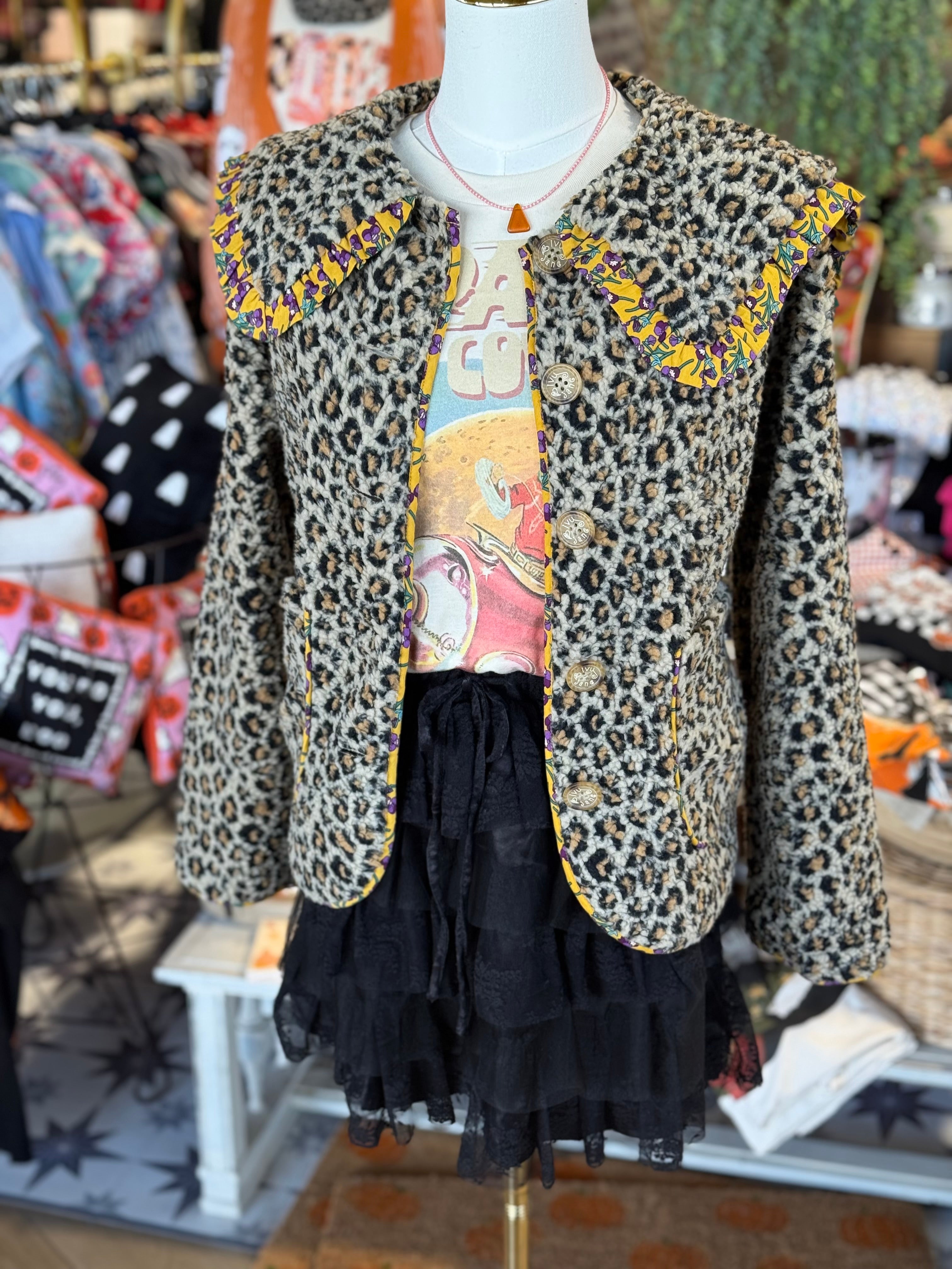 Leopard Sherpa Jacket