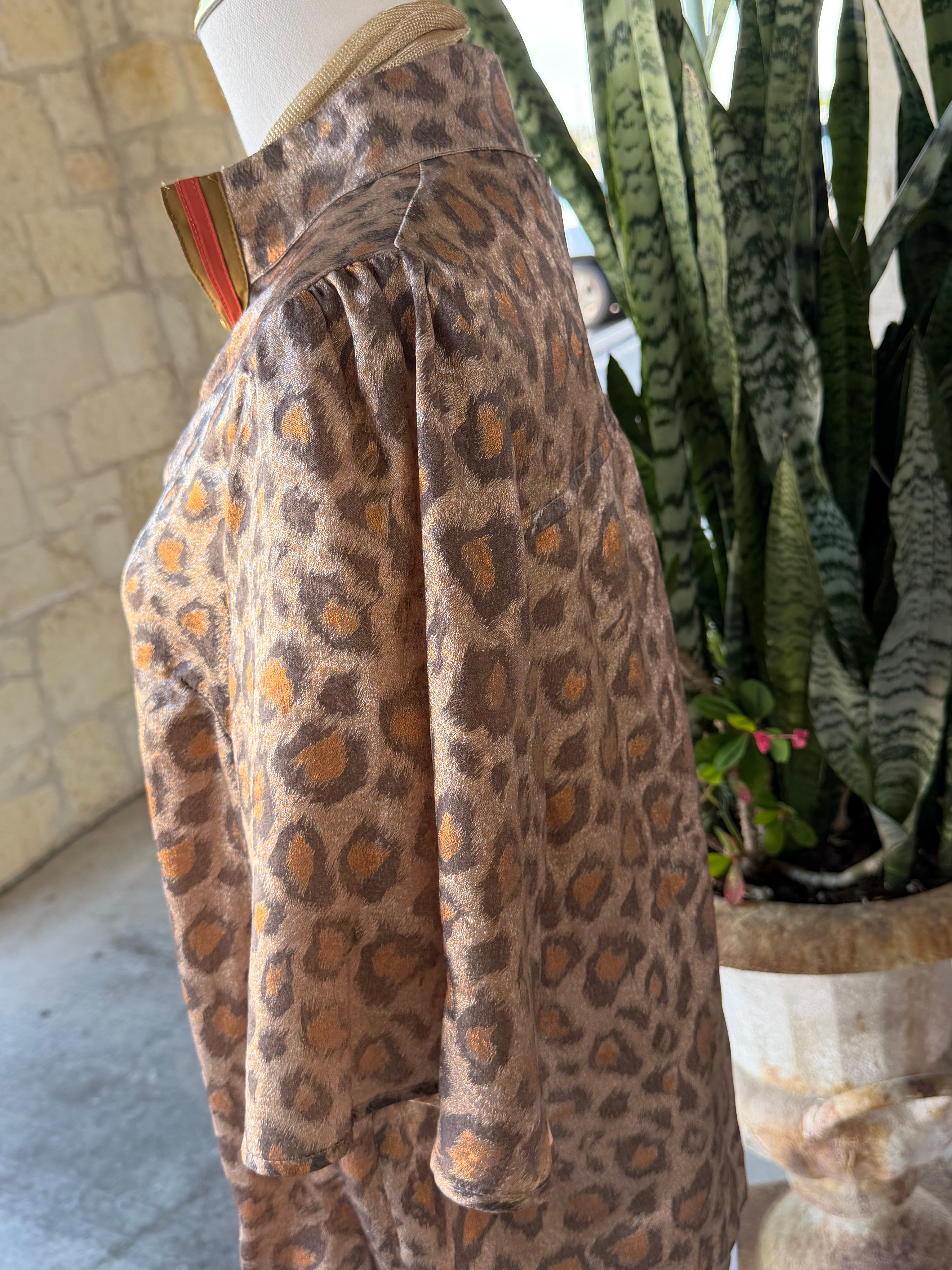 Metallic Leopard Top