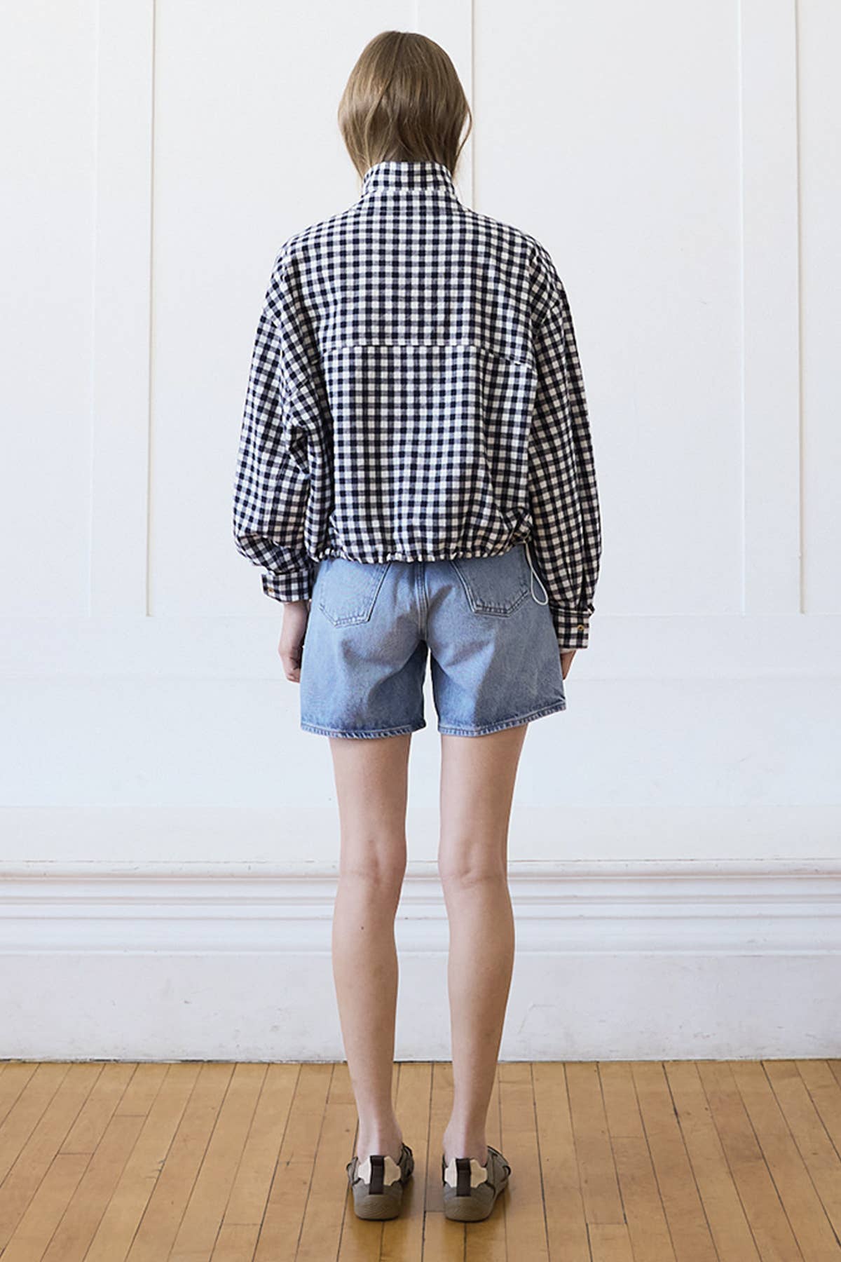 Gingham Zip Jacket -