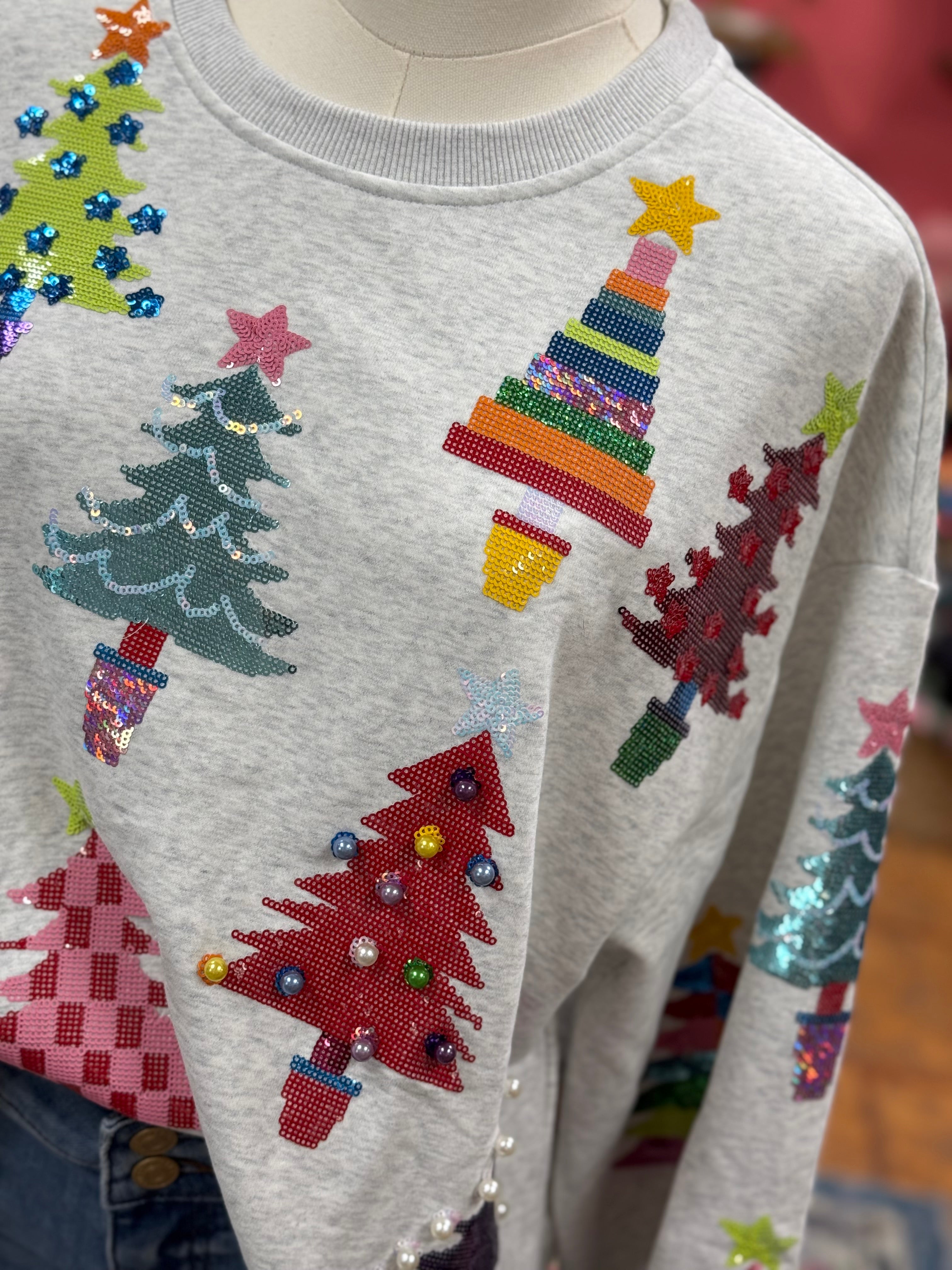 Sequin Tree Sweatshirt