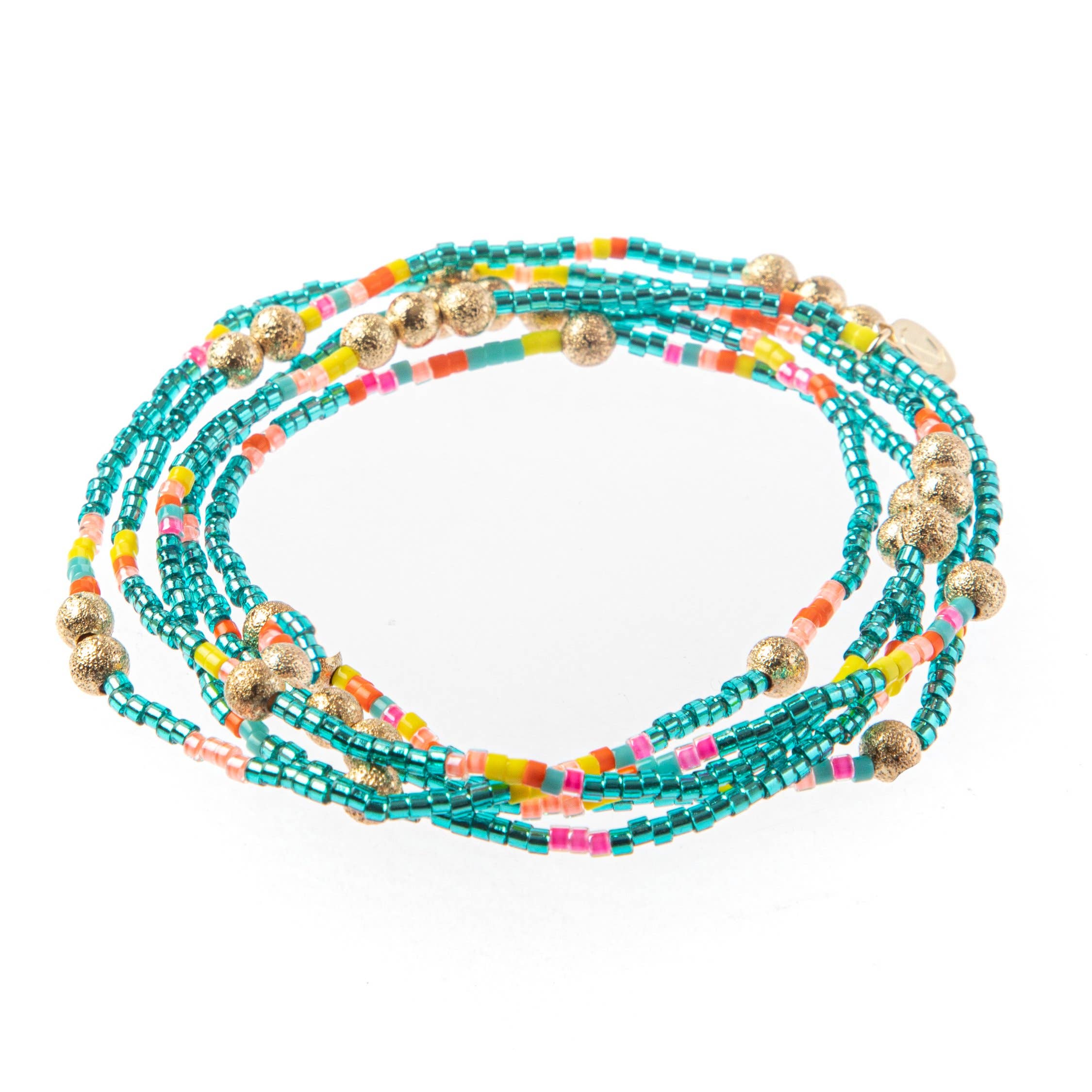 Wholesale Malibu Wrap Bracelet/Necklace - Turquoise Multi