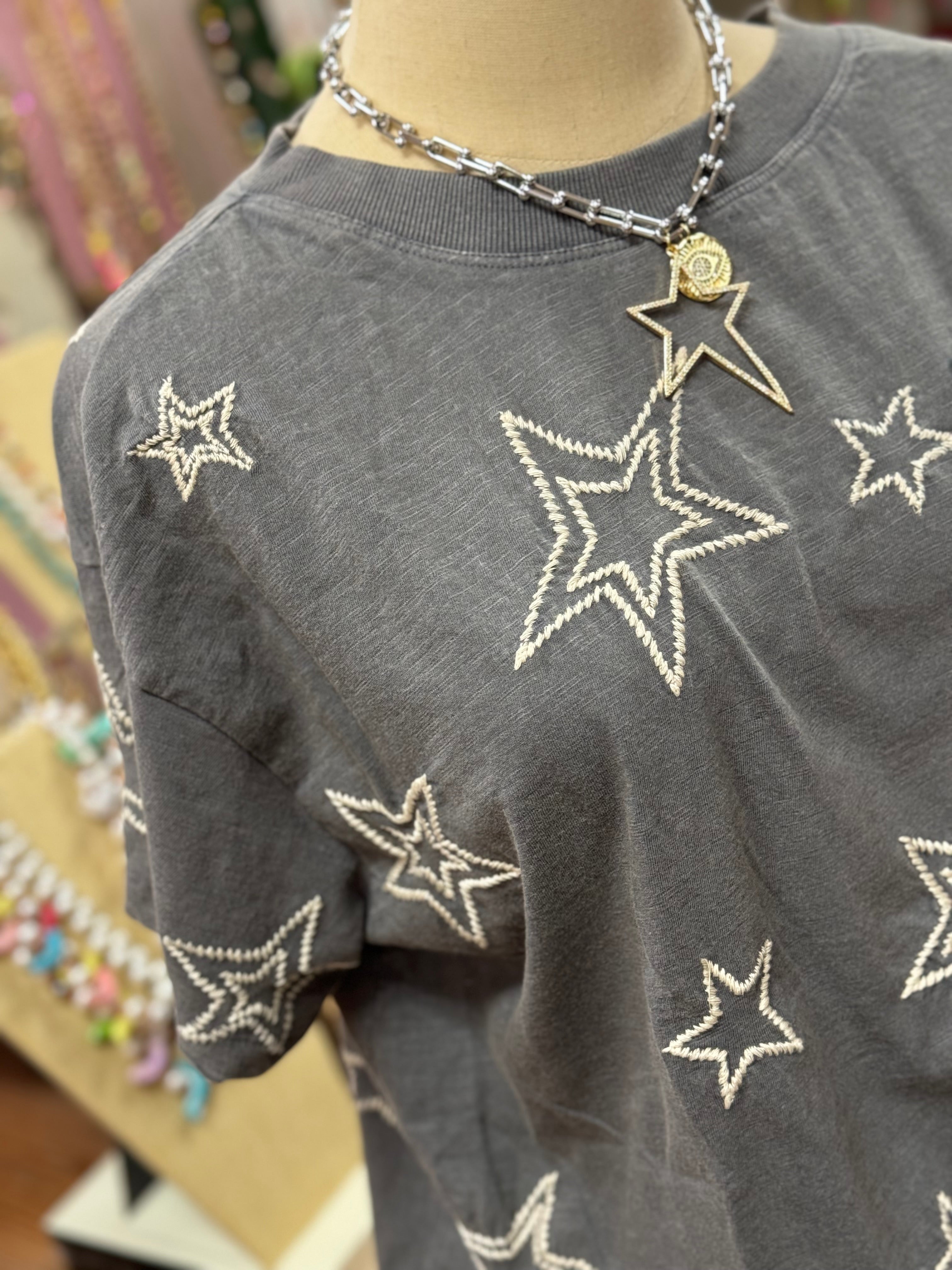 Embroidered Star Tee