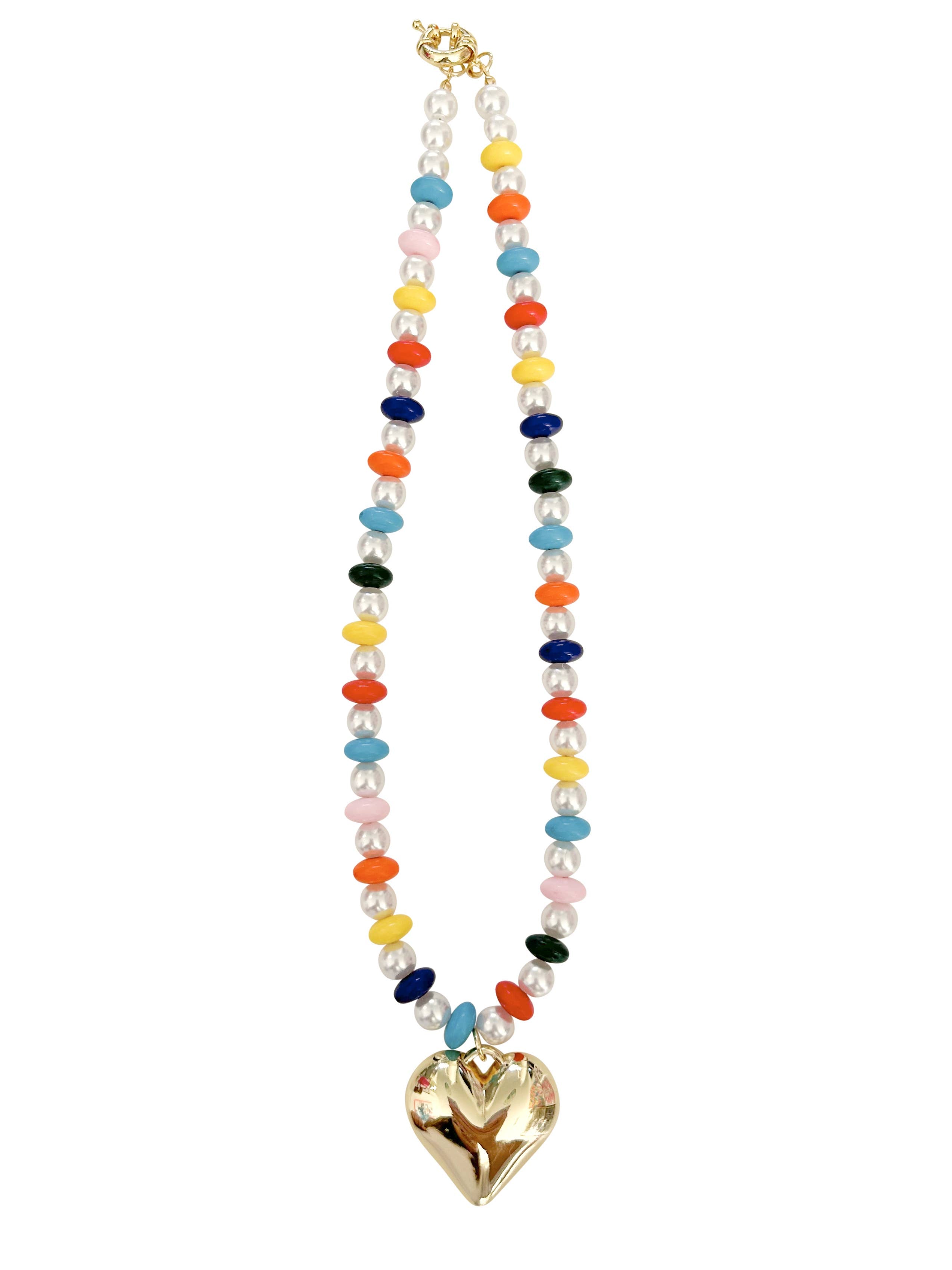 Lassie Beaded Heart Necklace
