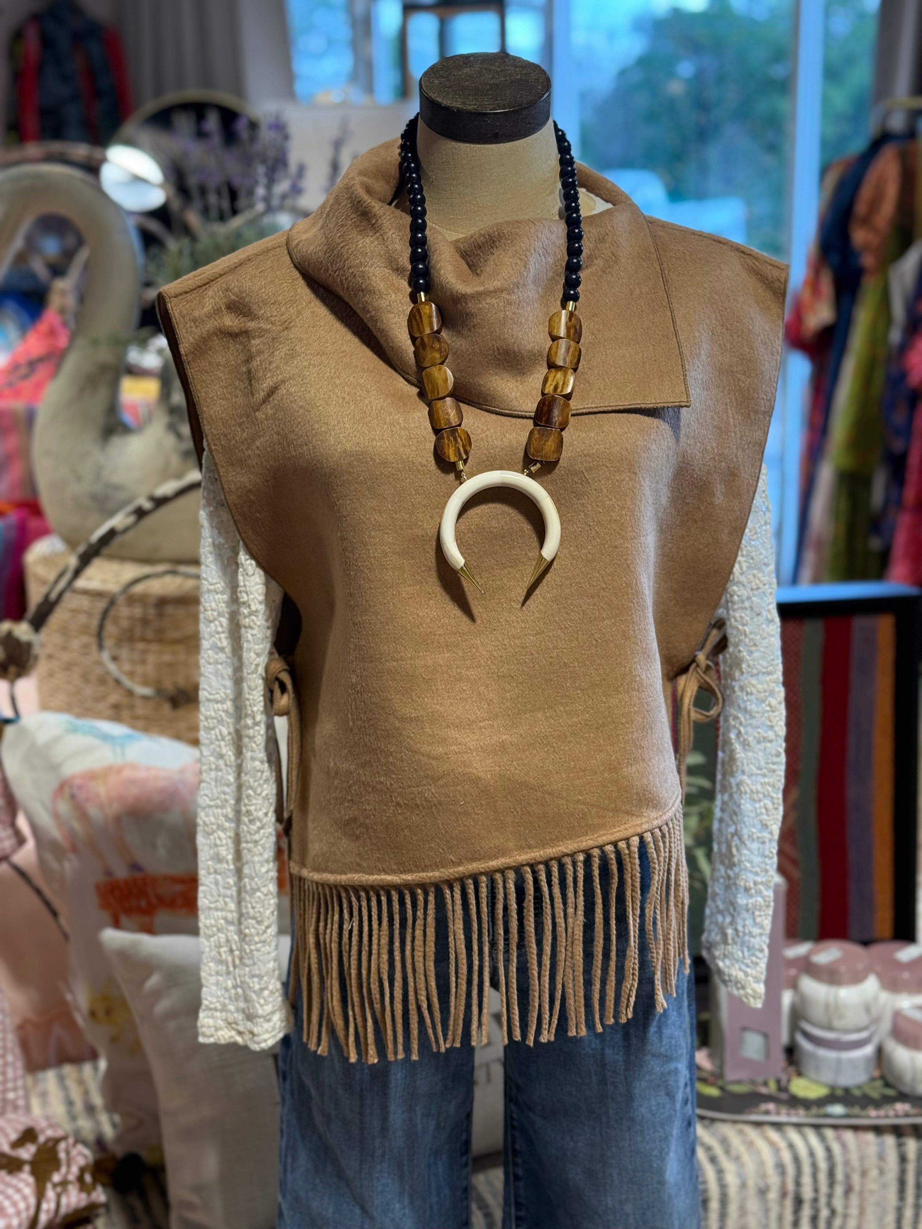 Camila Fringe Poncho