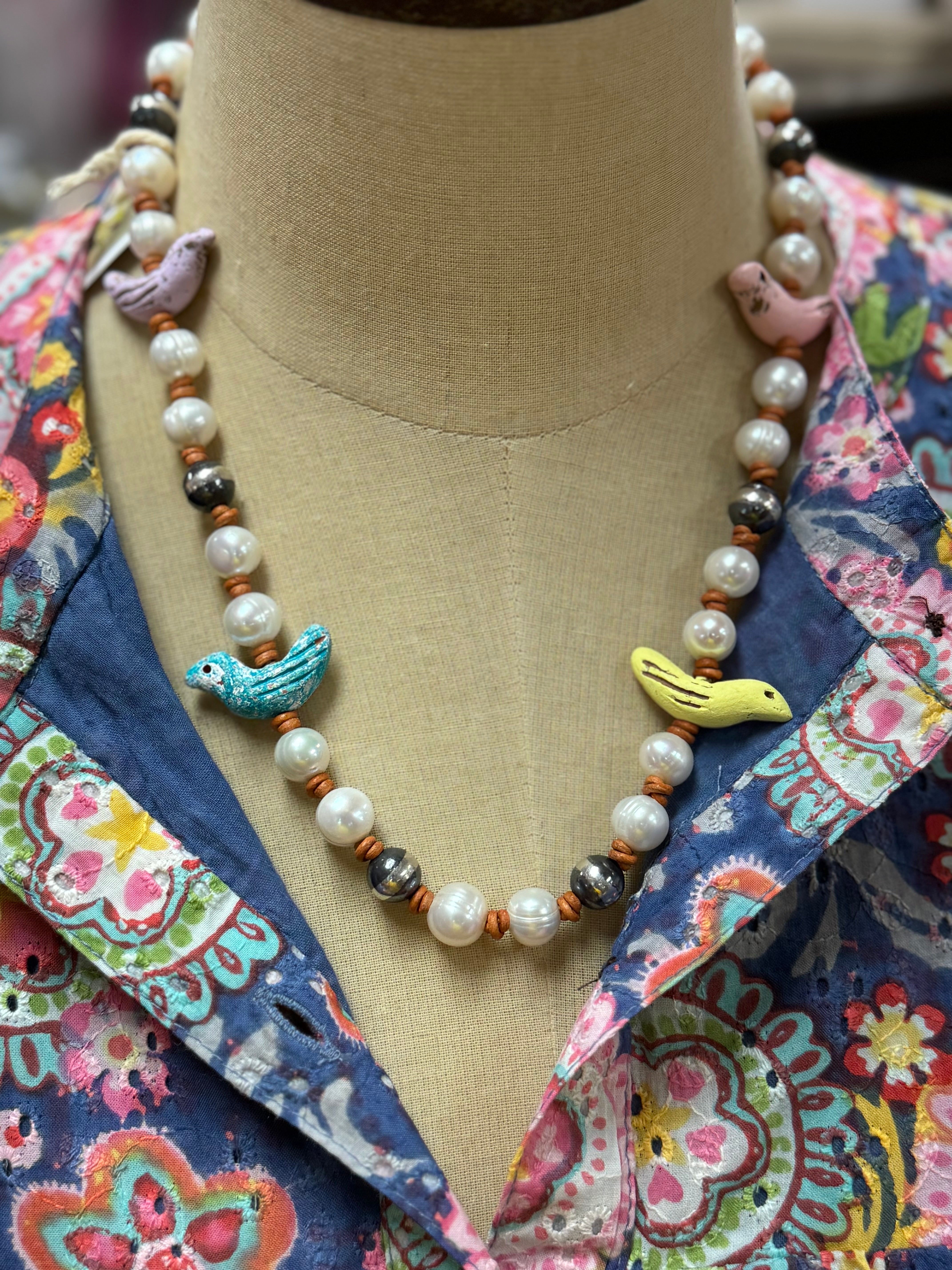 Pastel Bird Necklace