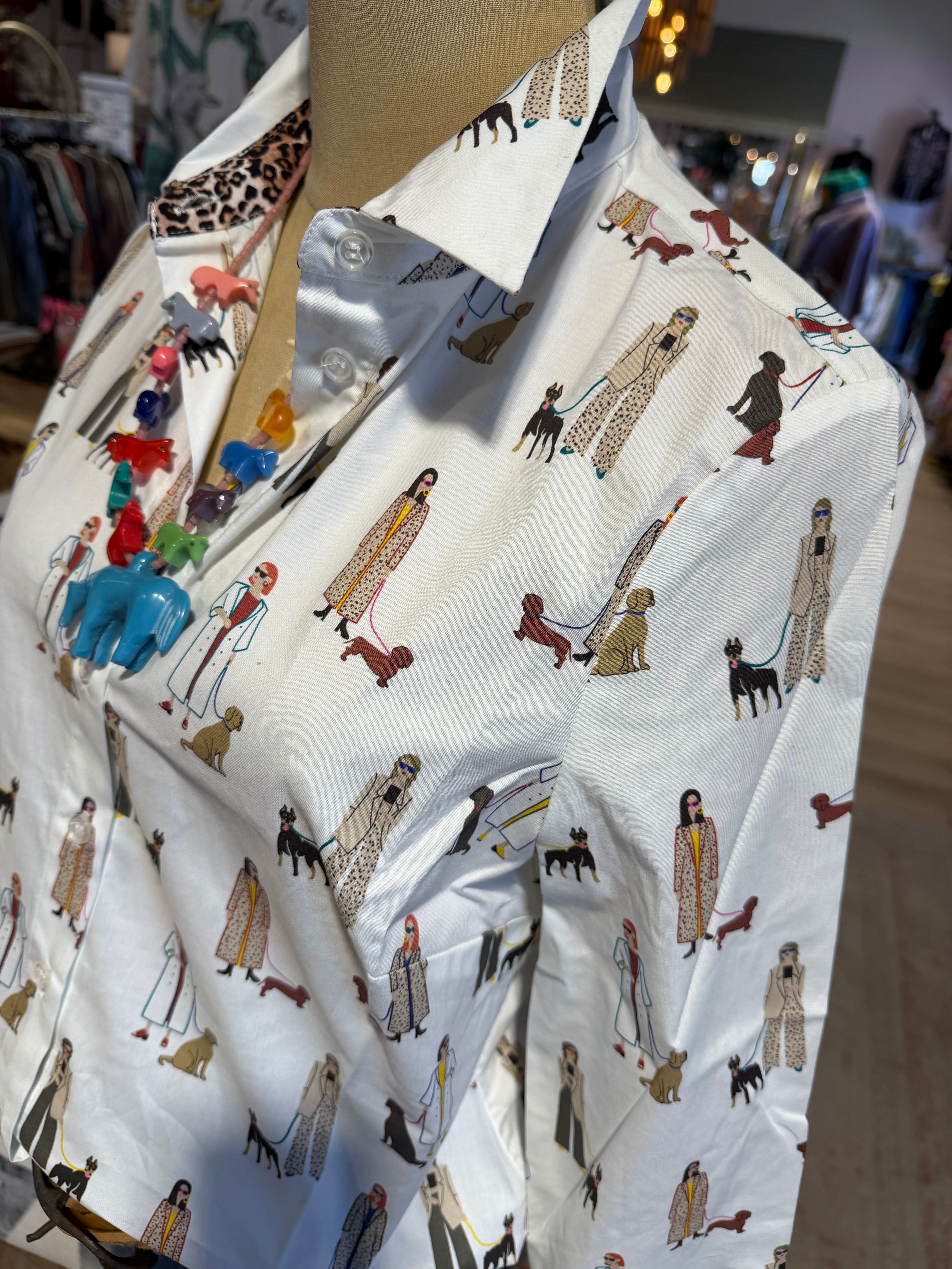 Lady and Her Dog Blouse